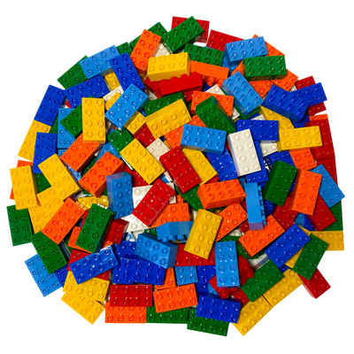LEGO® Spielbausteine LEGO® Duplo 2x4 Steine - Grundbausteine 3011 BRANDNEU - 100x, (Creativ-Set, 100 St), Made in Europe