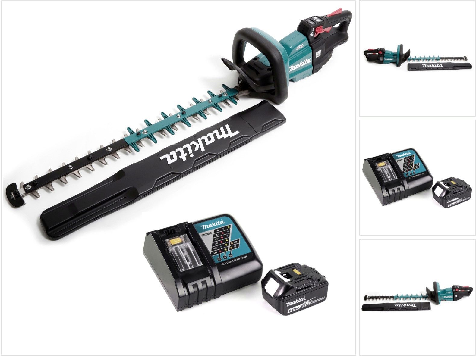 Makita Akku-Heckenschere DUH 601 RG1 Akku Heckenschere 18V 60cm Brushless + 1x Akku 6,0Ah + La