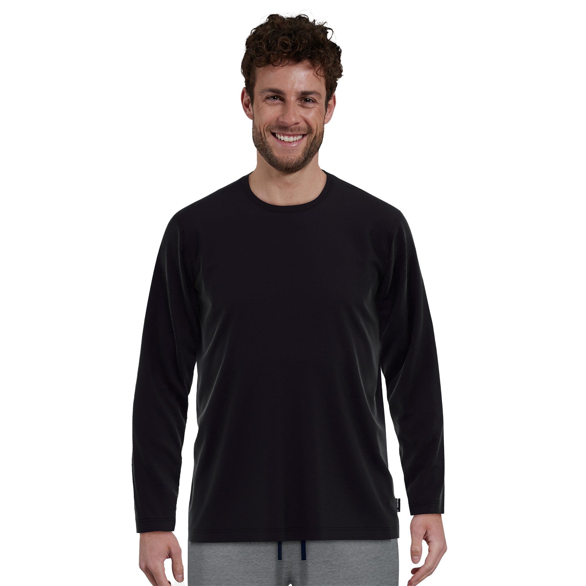 GÖTZBURG T-Shirt Herren T-Shirt 4er Pack Baumwolle Langarmshirt 4P (Packung, 4er Pack)