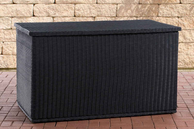 TPFGarden Auflagenbox Comfort 5mm - aus UV-beständigem Polyrattan und Aluminium-Gestell (Aufbewahrungsbox Garten - wasserdichte Gartentruhe, Gartenbox mit 2 hochwertigen Gasliftdämpfer), Maße: Volumen 320 Liter - Außenmaße: (TxBxH): 59 x 129 x 57cm