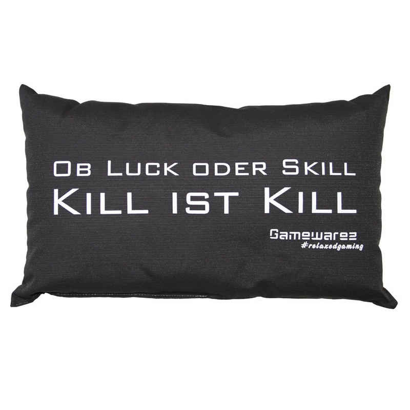 GAMEWAREZ Sitzsack "Ob Luck oder Skill Kill is Kill", schwarz, 30x50c