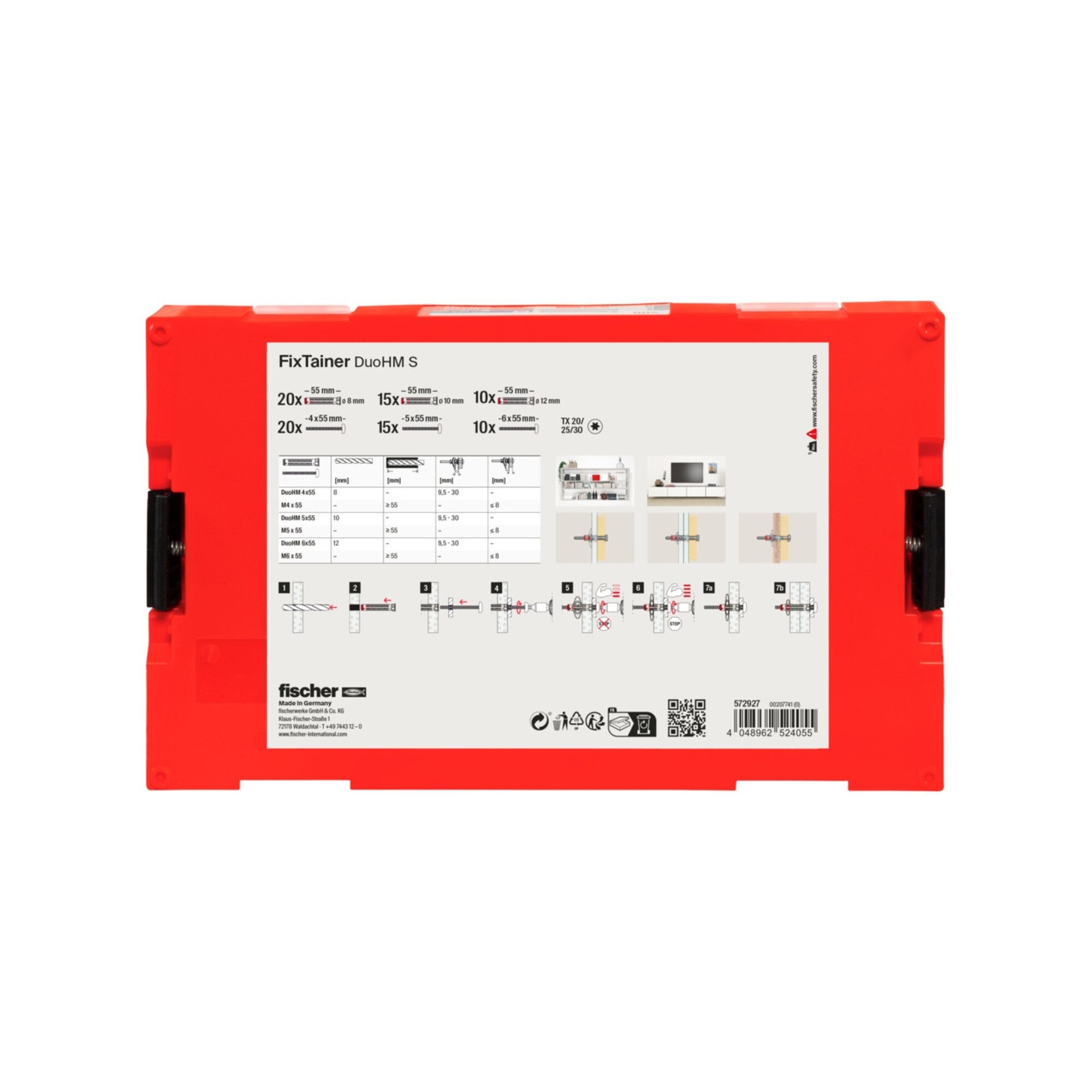 fischer Dübel-Set fischer FixTainer mit Hohlraumdübel DuoHM TX 90-tlg.