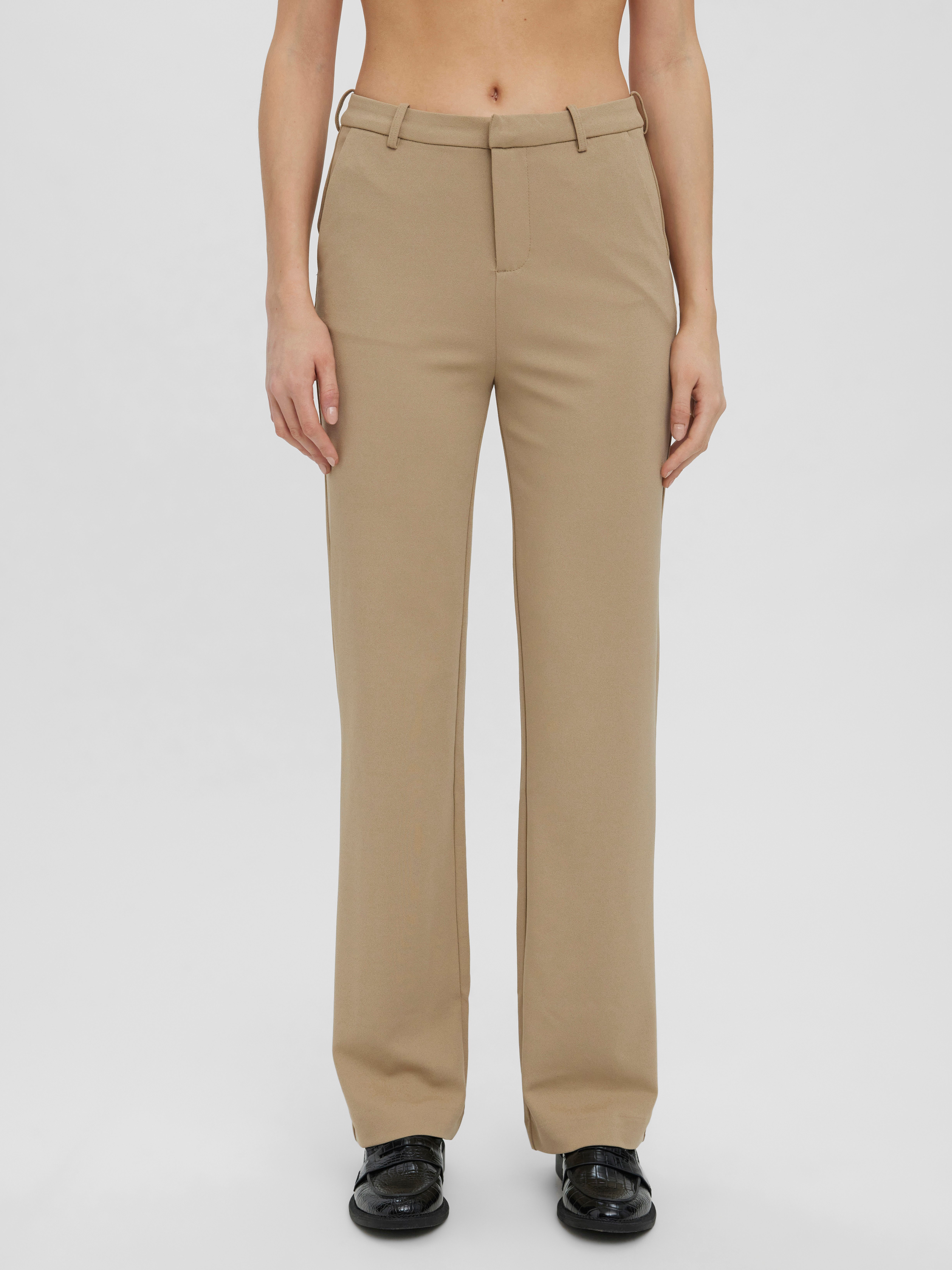 Vero Moda Anzughose VMZAMIRA MW SLIM STRAIGHT PANT NOOS mit Gürtelschlaufen