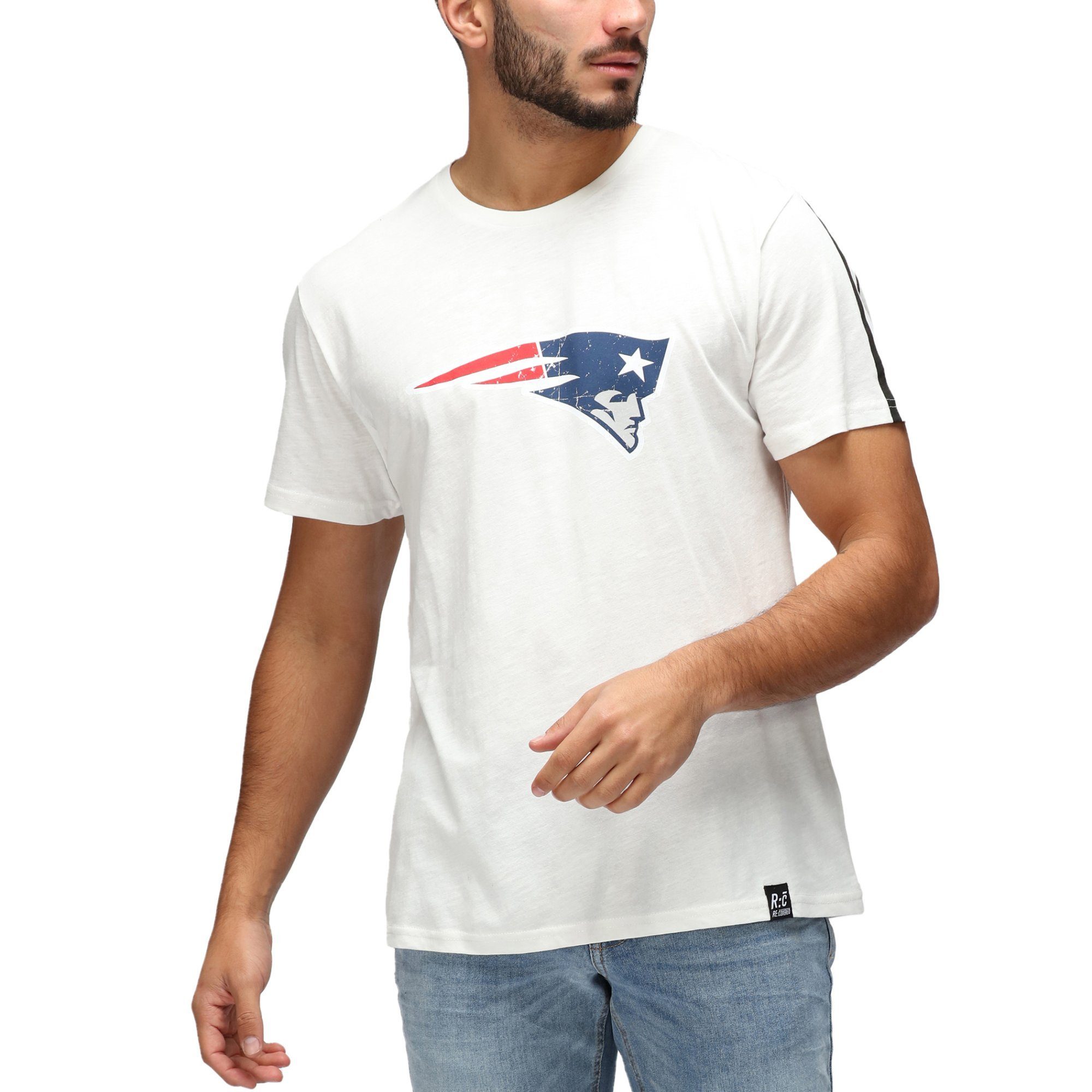 New Recovered ecru Print-Shirt England Re:Covered Patriots NFL