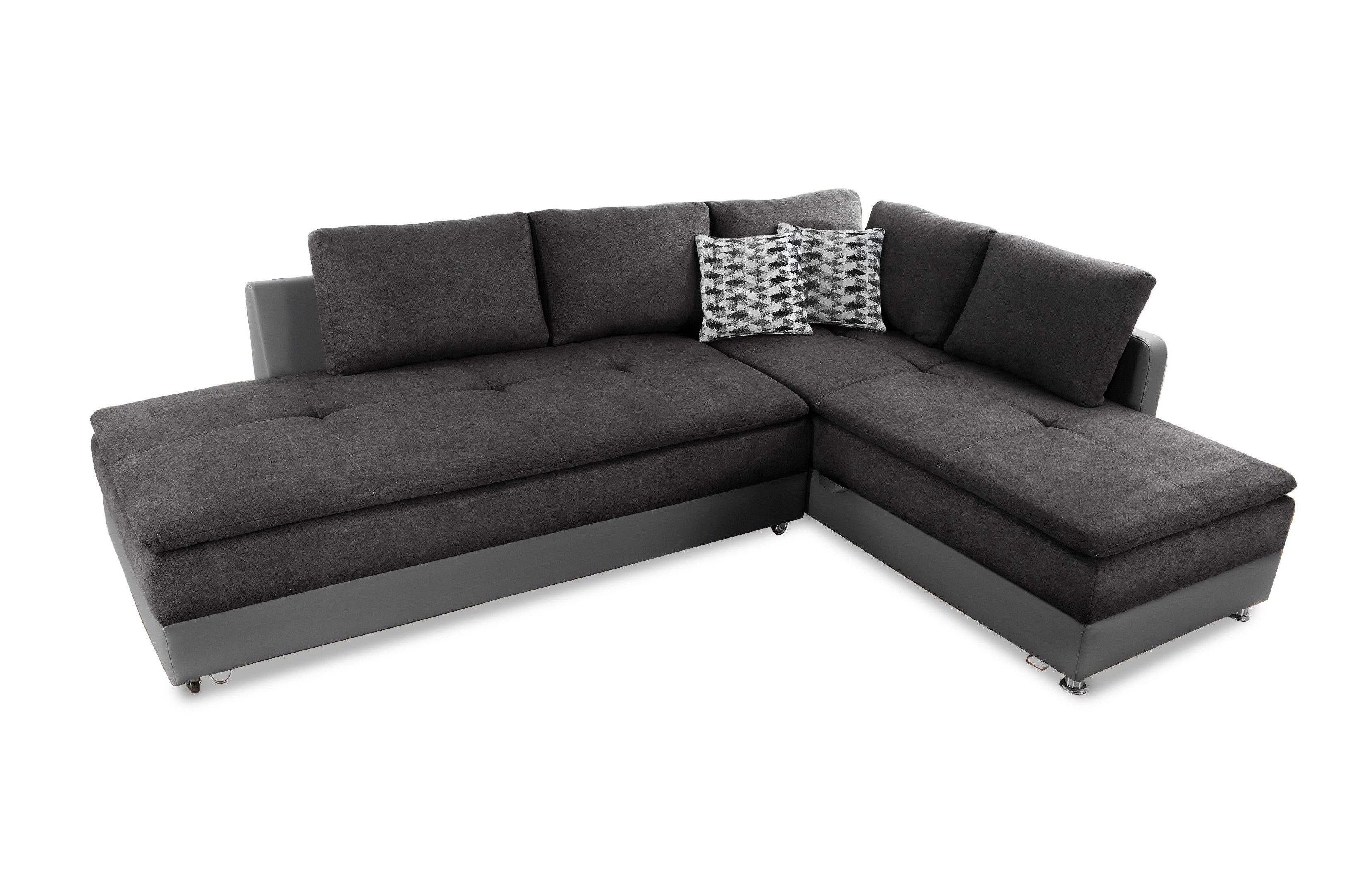 luma-home Ecksofa 15105, Dauerschläfer-Doppelbett B306/T223/H95 cm, Schwenk günstig online kaufen