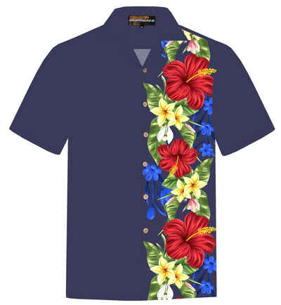 Hawaiihemdshop.de Hawaiihemd Hawaiihemdshop Hawaii Hemd Herren Baumwolle Kurzarm Blüten Shirt