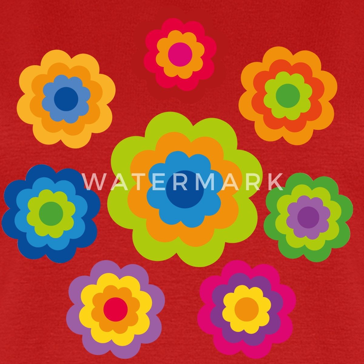 Spreadshirt T-Shirt 70er Jahre Hippie Flower Power Kostüm Blumen Fasching Frauen Premium T (1-tlg)