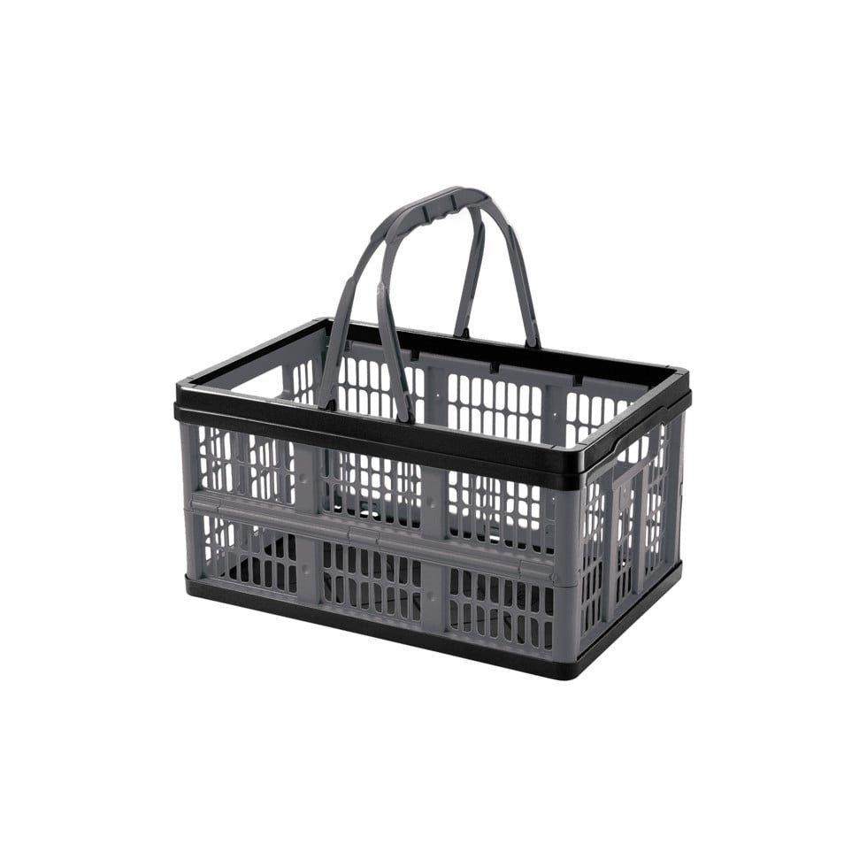 Tontarelli Einkaufskorb Tontarelli Klappbox Voila 16 L schwarz-anthrazit