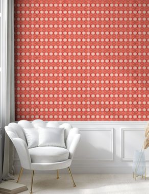 Abakuhaus Vinyltapete selbstklebendes Wohnzimmer Küchenakzent, Geometrisch Hexagonal Comb Tile