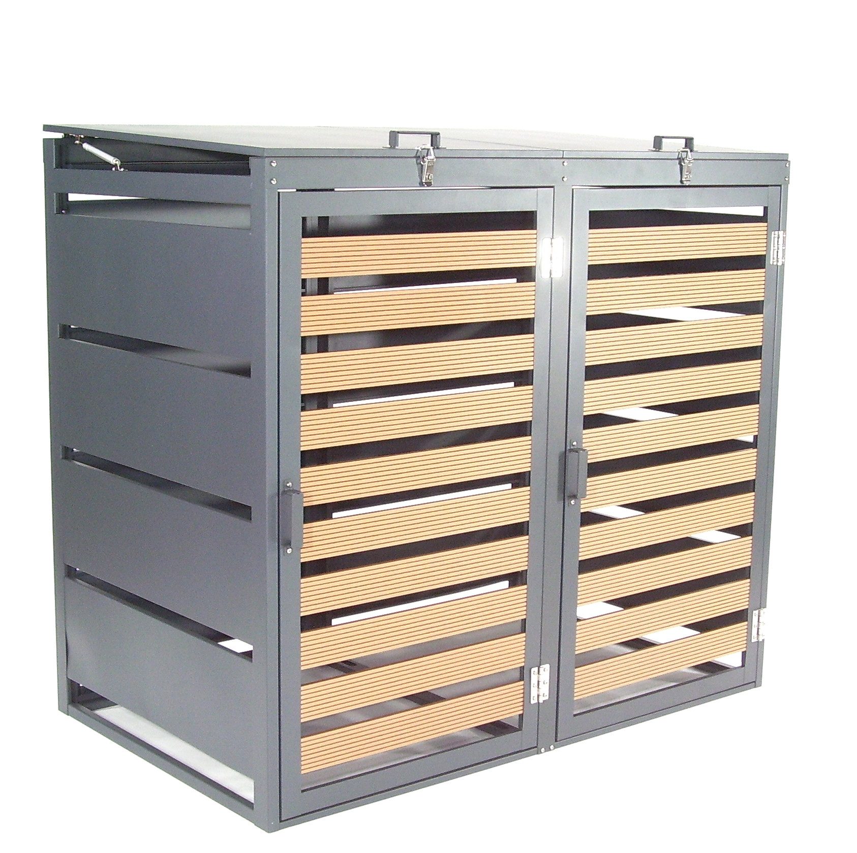 Apex Mülltonnenbox Mülltonnenbox Mülltonnenverkleidung WPC Holzdielen 2er 240L 57090 (1 St)