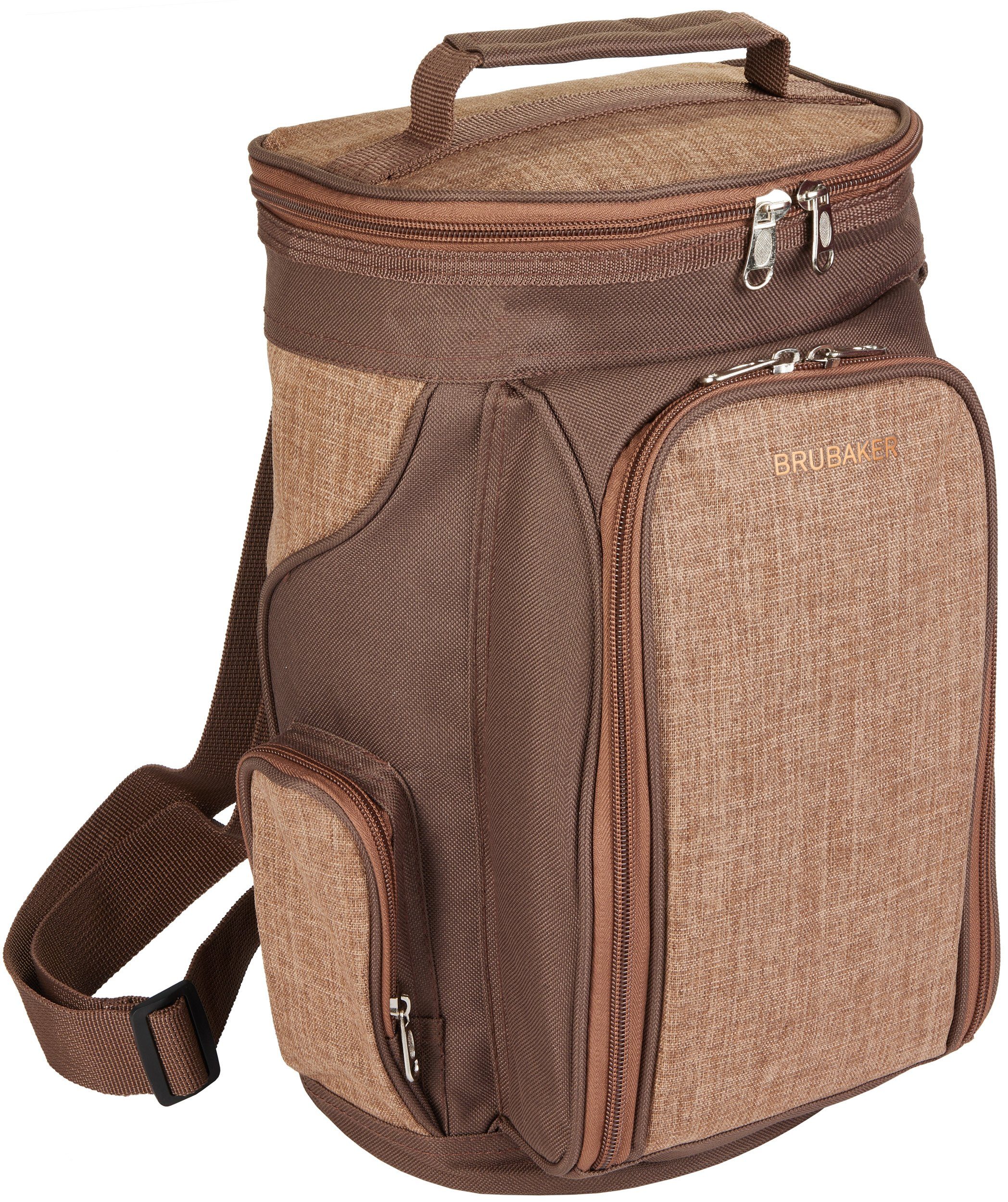 BRUBAKER Freizeitrucksack Picknicktasche mit Henkel (Picknick-Set, günstig online kaufen