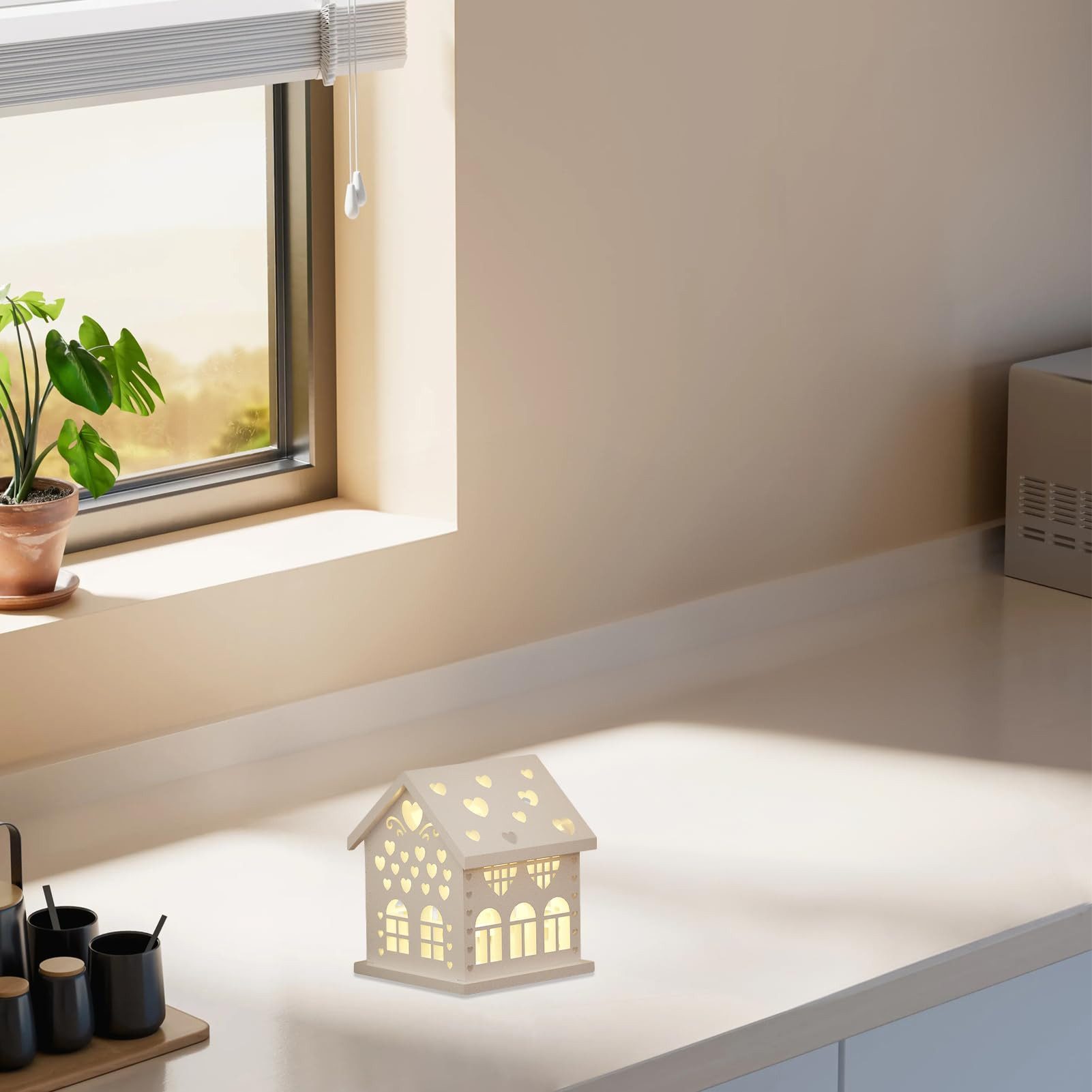 FOUORTUNATE-BEE Silikonform Silikonform Haus für Kerzenhalter, Gießform für Gips, Beton und Harz, (Silikonformen Gießformen), DIY Bastelform für kreative Dekora – Bild 5 von 5