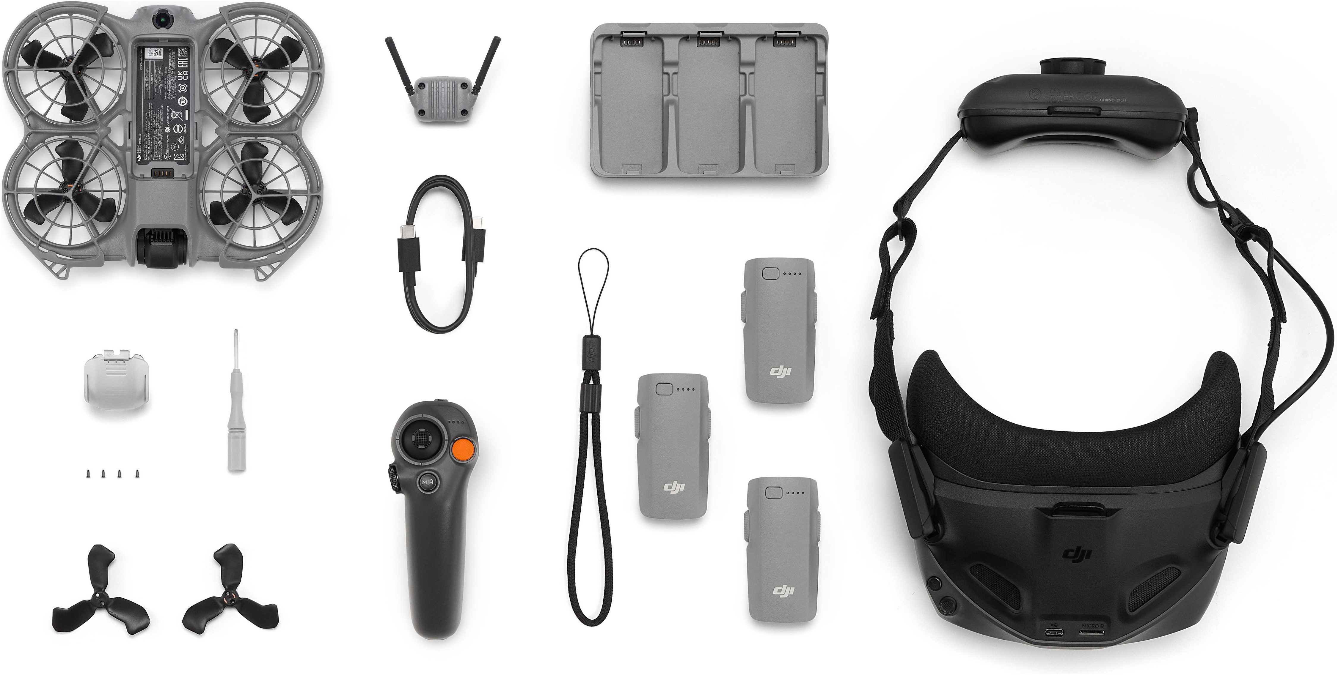 DJI Neo 2 Motion Fly More Combo Drohne (4K Ultra HD, DJI Goggles N3, DJI RC Motion 3, 3 Akkus und Ladestation)