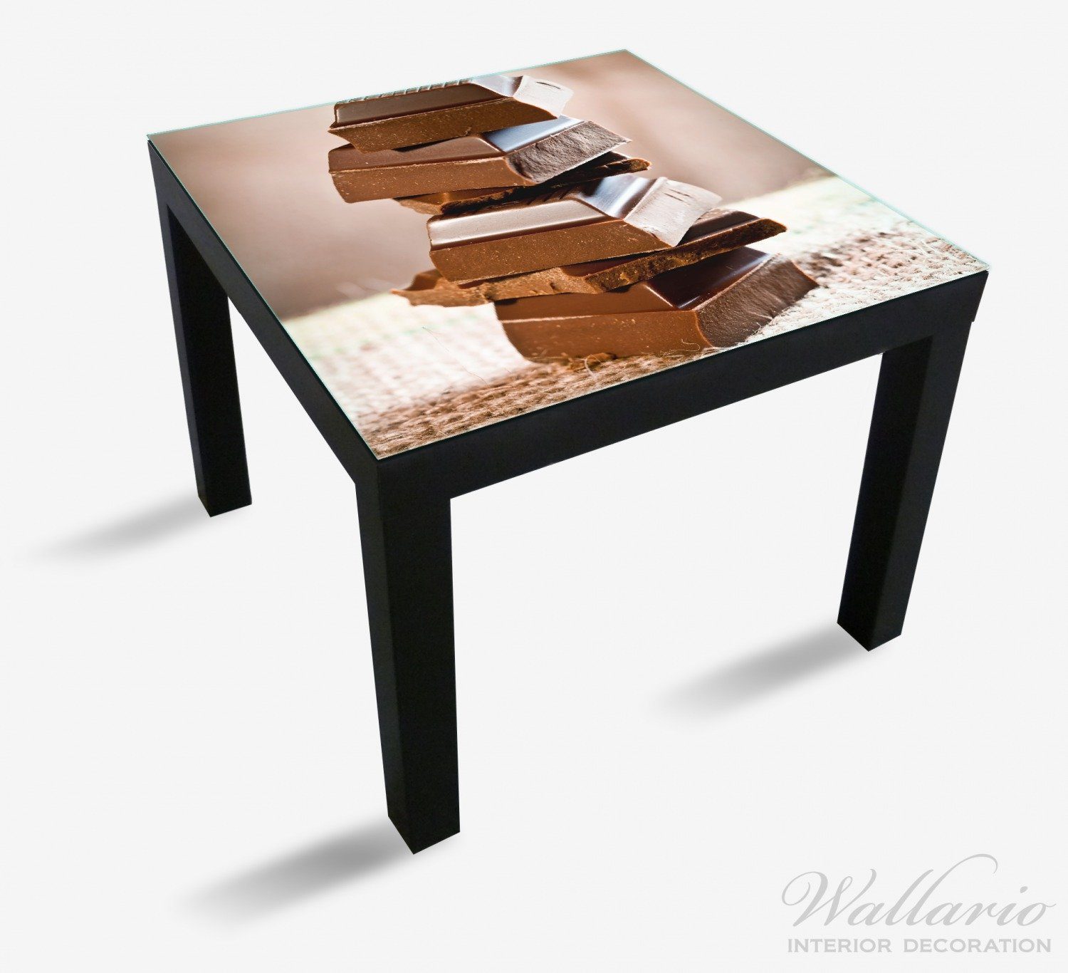 Wallario Tischplatte (1 Ikea Tisch Lack für Schokoladenstückchen St), geeignet