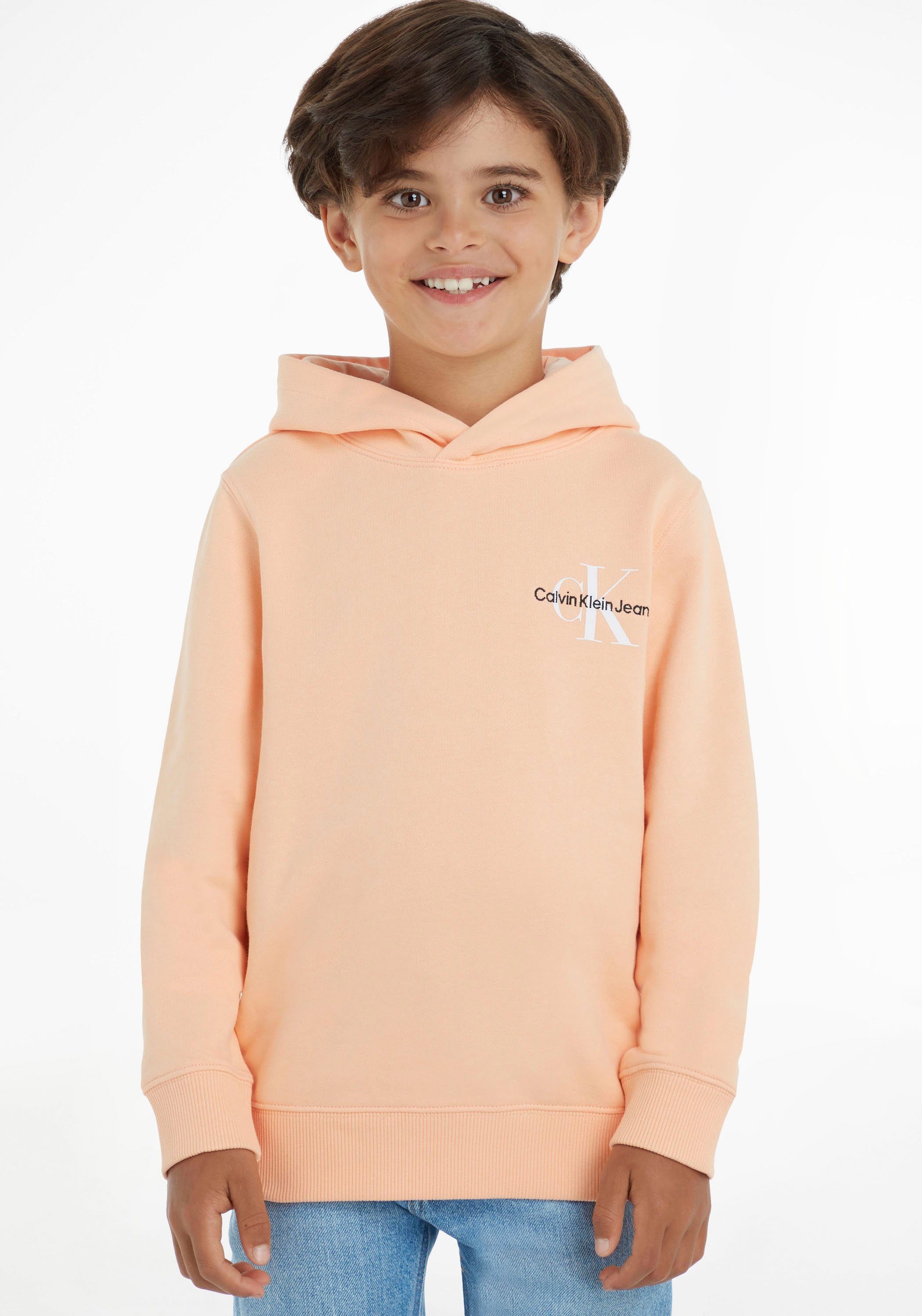 Calvin Klein Jeans Kapuzensweatshirt Kinder Kids Junior MiniMe,mit Calvin Klein Logostickerei auf der Brust