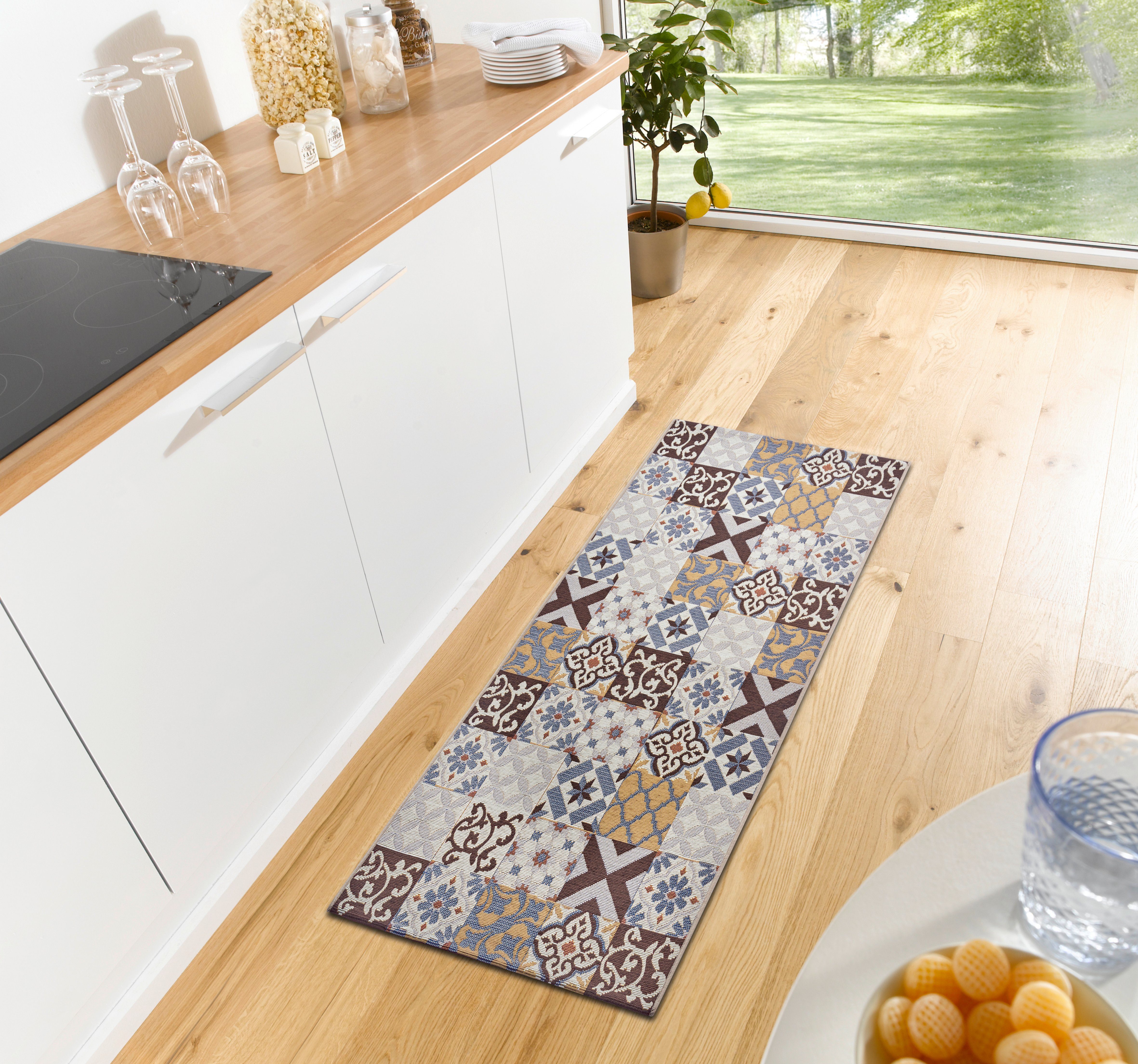 Läufer Mosaik, HANSE Home, rechteckig, Teppich 6 Anti-Slip, Höhe: Muster, Küche, Mosaik, mm, Fliesen Flur pflegeleicht