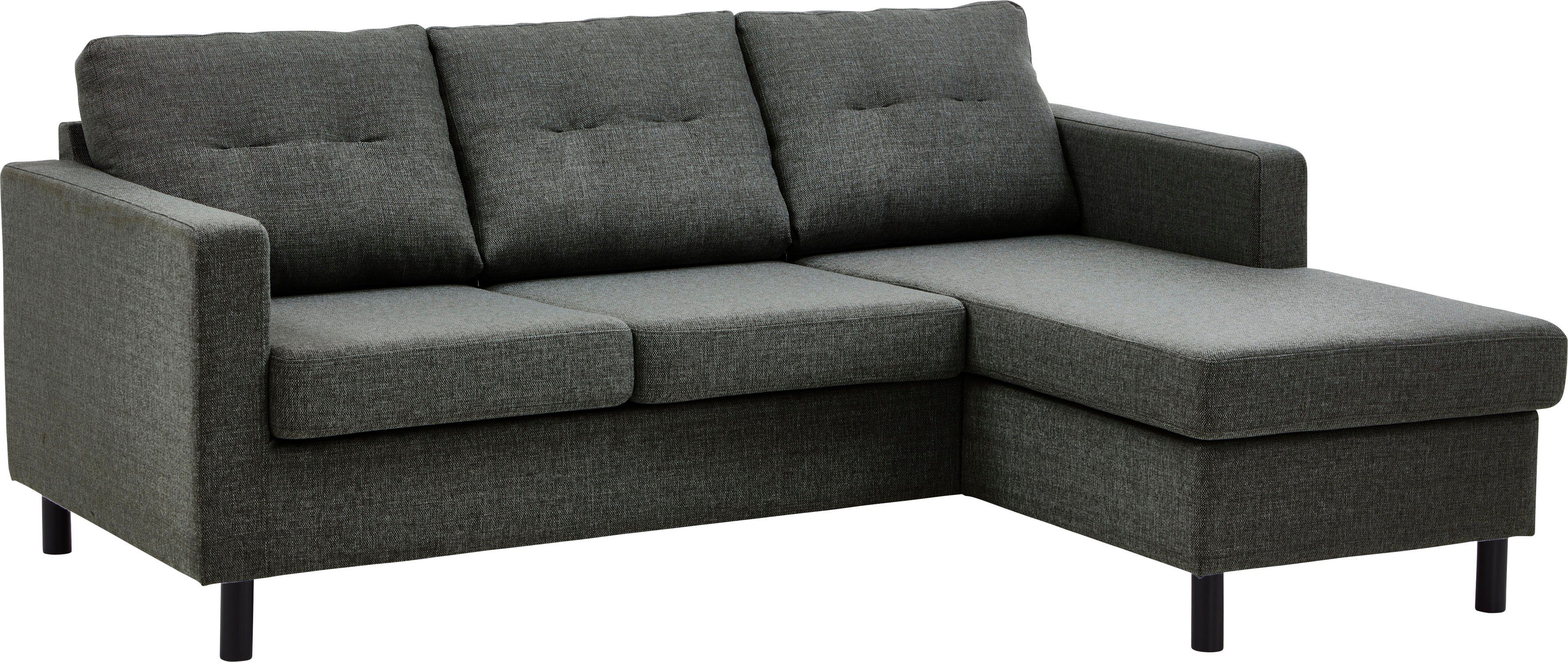 ATLANTIC home collection Ecksofa Tea, Ecksofa, frei im Raum stellbar und Recamiere beidseitig montierbar