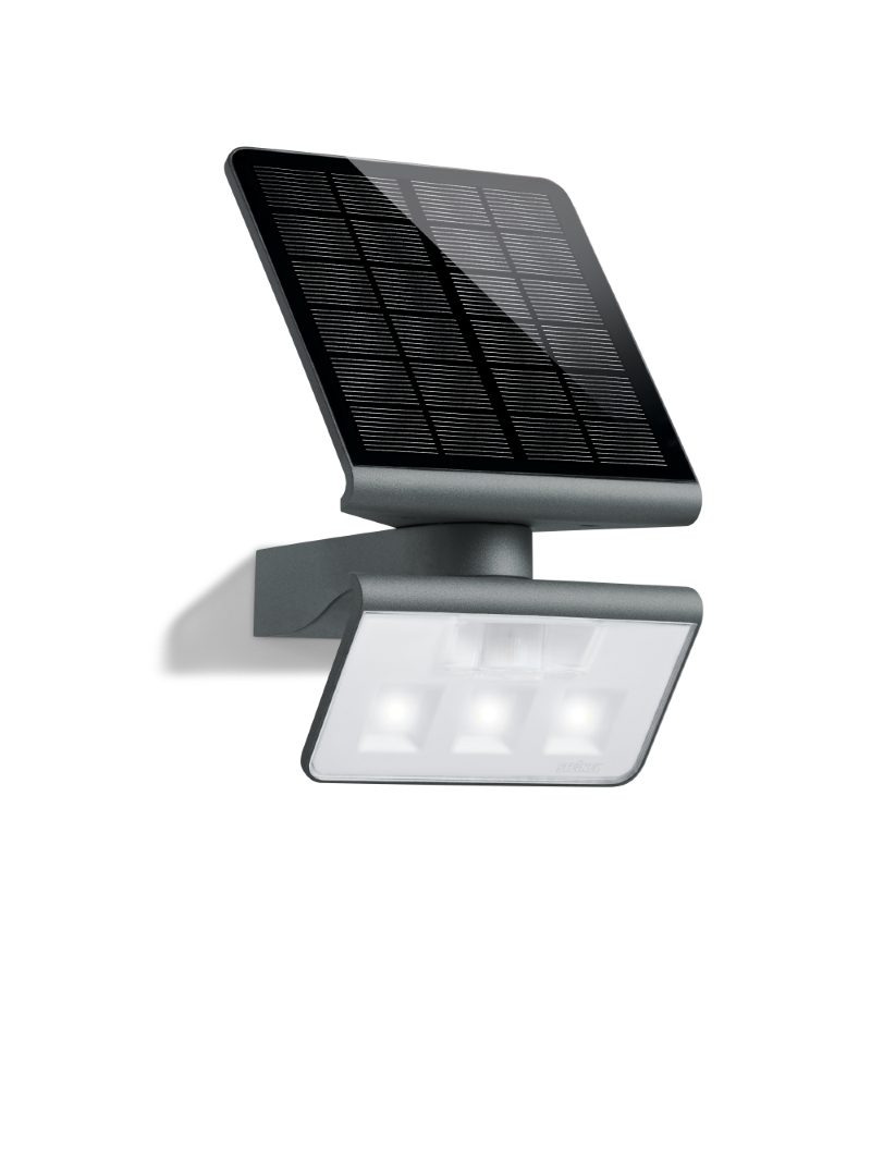 steinel LED Solarleuchte XSolar L-S ONE, LED fest integriert, Warmweiß, Nachtlichtfunktion, Bewegungsmelder, Anthrazit