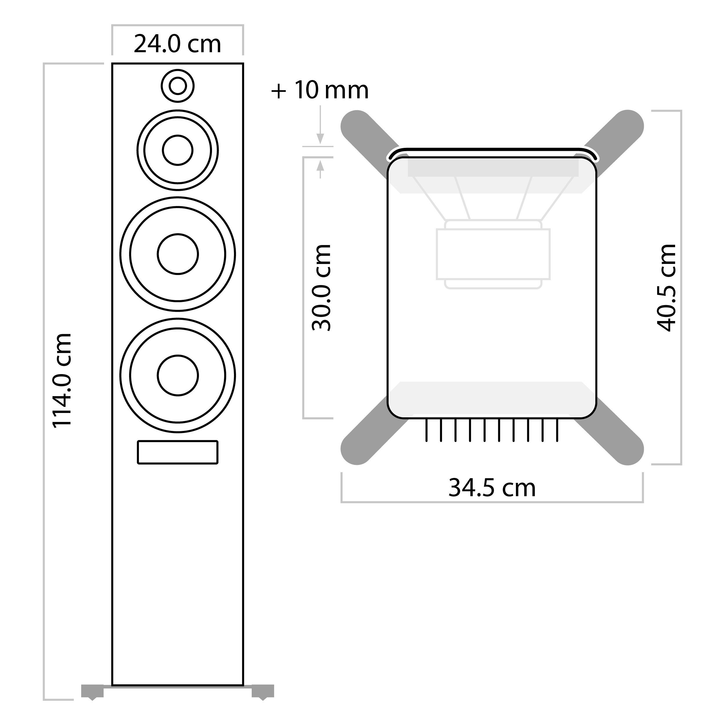 X-Remote) Stand-Lautsprecher Calibration, W, nuPro Nubert (1.120 X-Room RC XS-8000 Nubert