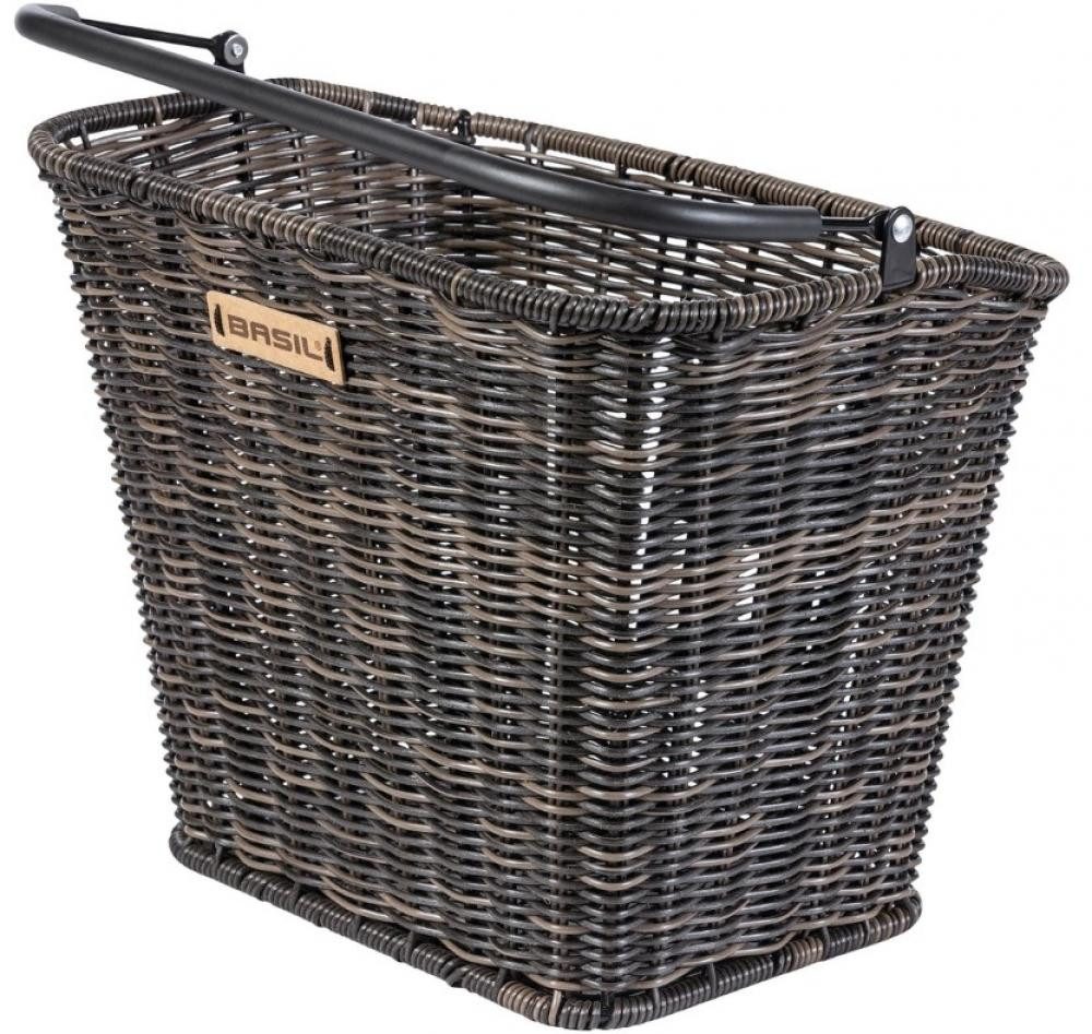 Basil Fahrradkorb Basil Bremen Vorderradkorb Kunststoff Rattanlook braun