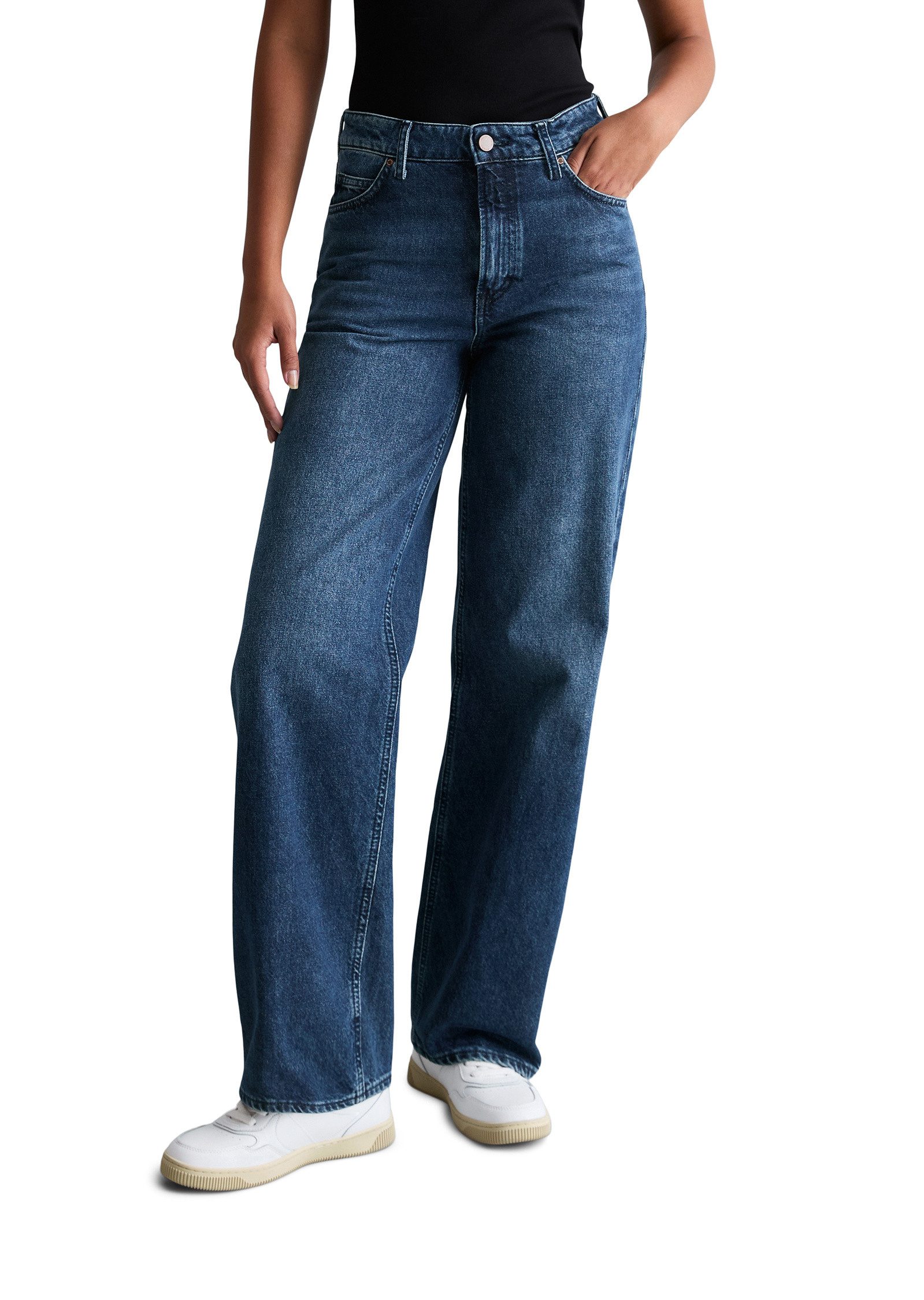 Marc O'Polo DENIM Weite Jeans aus Baumwolle ohne Stretch