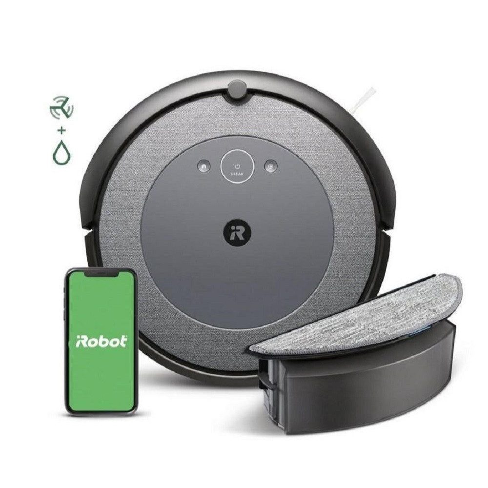 iRobot Saugroboter iRobot Roomba Combo i5 Roboter-Staubsauger Beutellos Schwarz, Grau