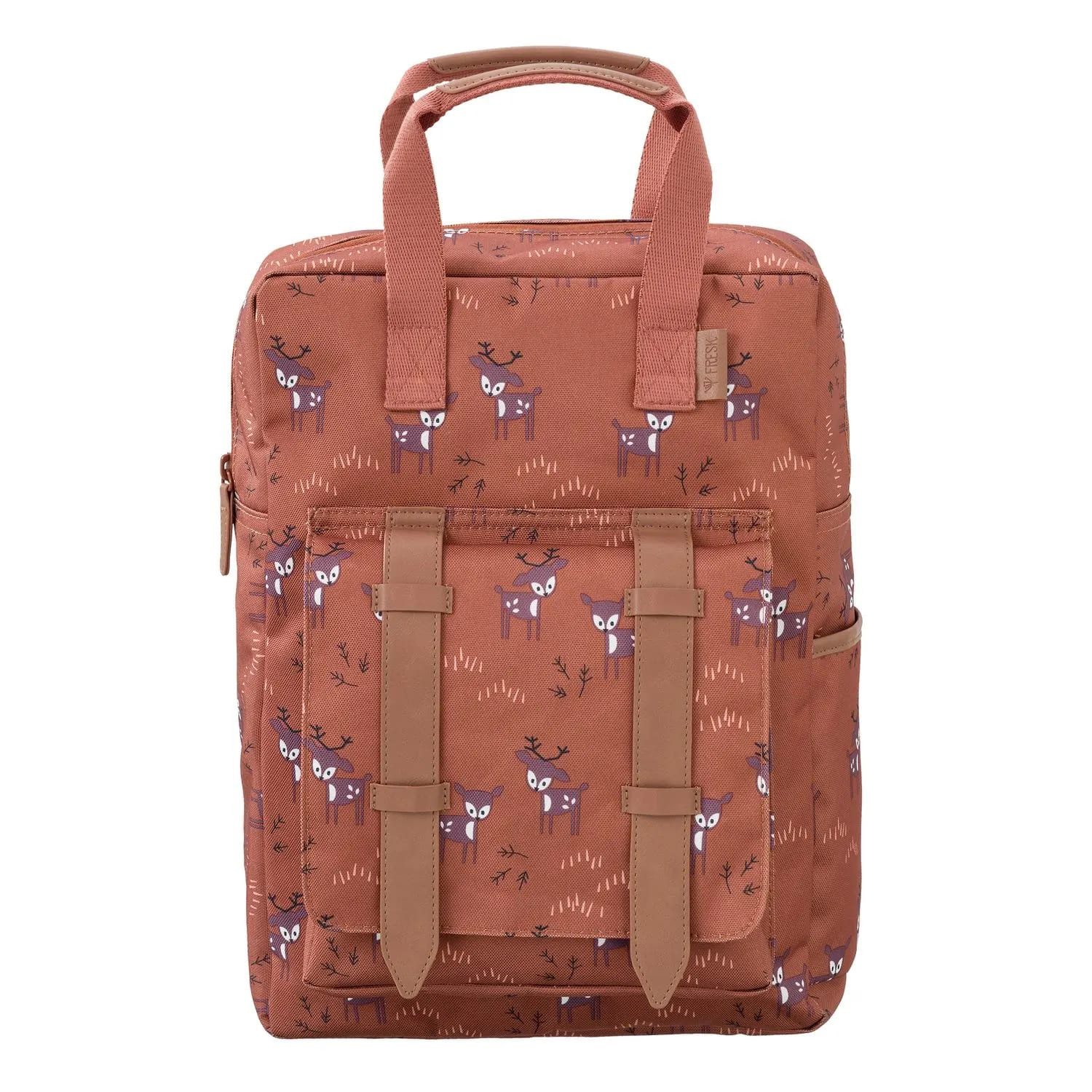 Boni-Shop Reiserucksack Fresk Rücksack - Grosse, 38x28x10 cm, Farbe: Hirsch bernsteinbraun