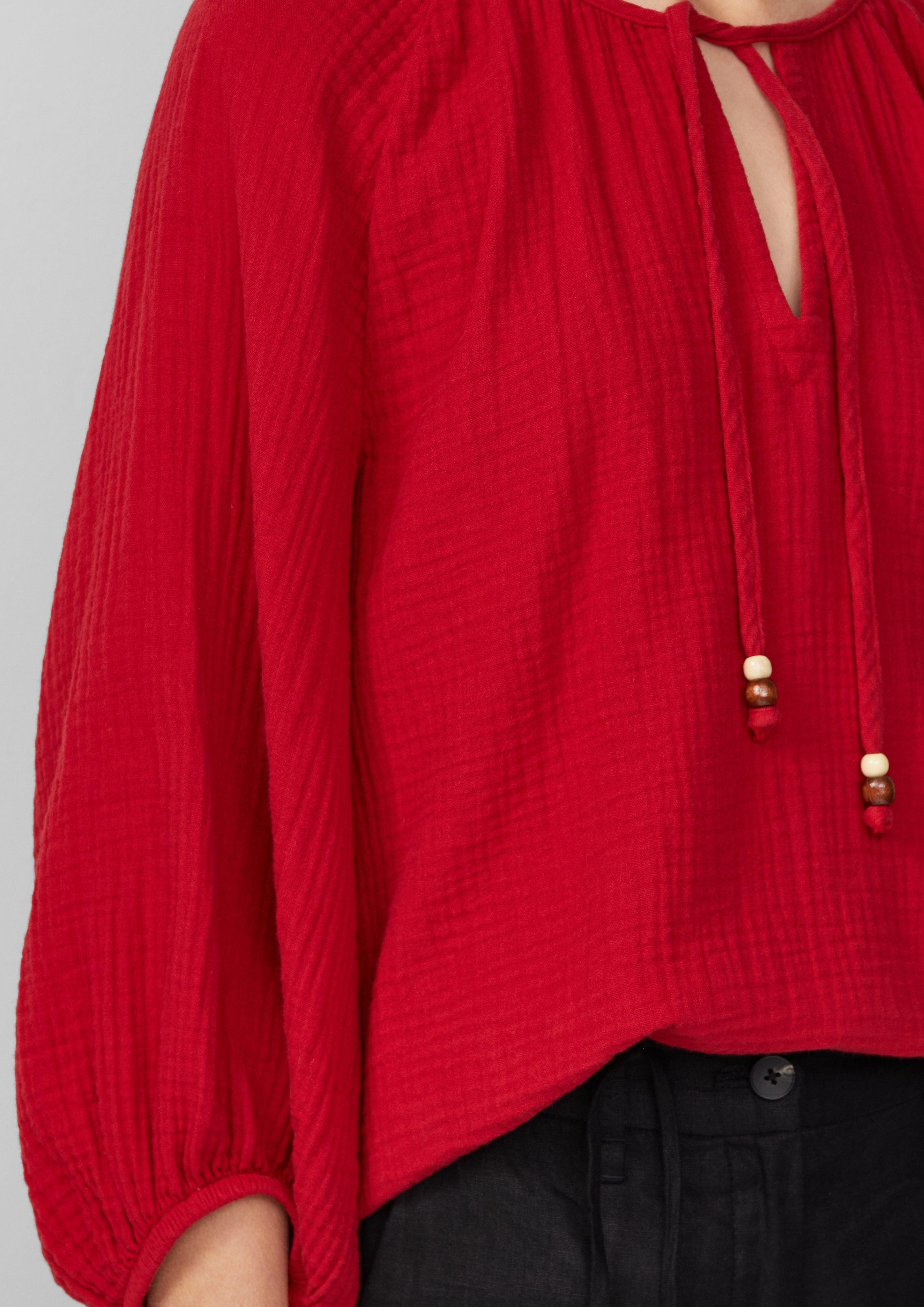 s.Oliver Langarmbluse Musselin-Bluse mit Raglanärmeln und günstig online kaufen