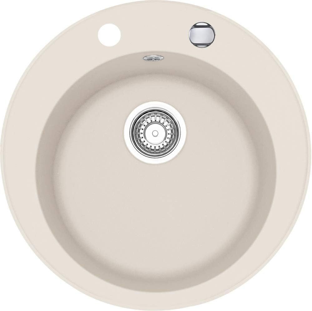 Faizee Home Granitspüle Vela Ø 49cm verschiedene Farben wahlweise mit o. oh günstig online kaufen