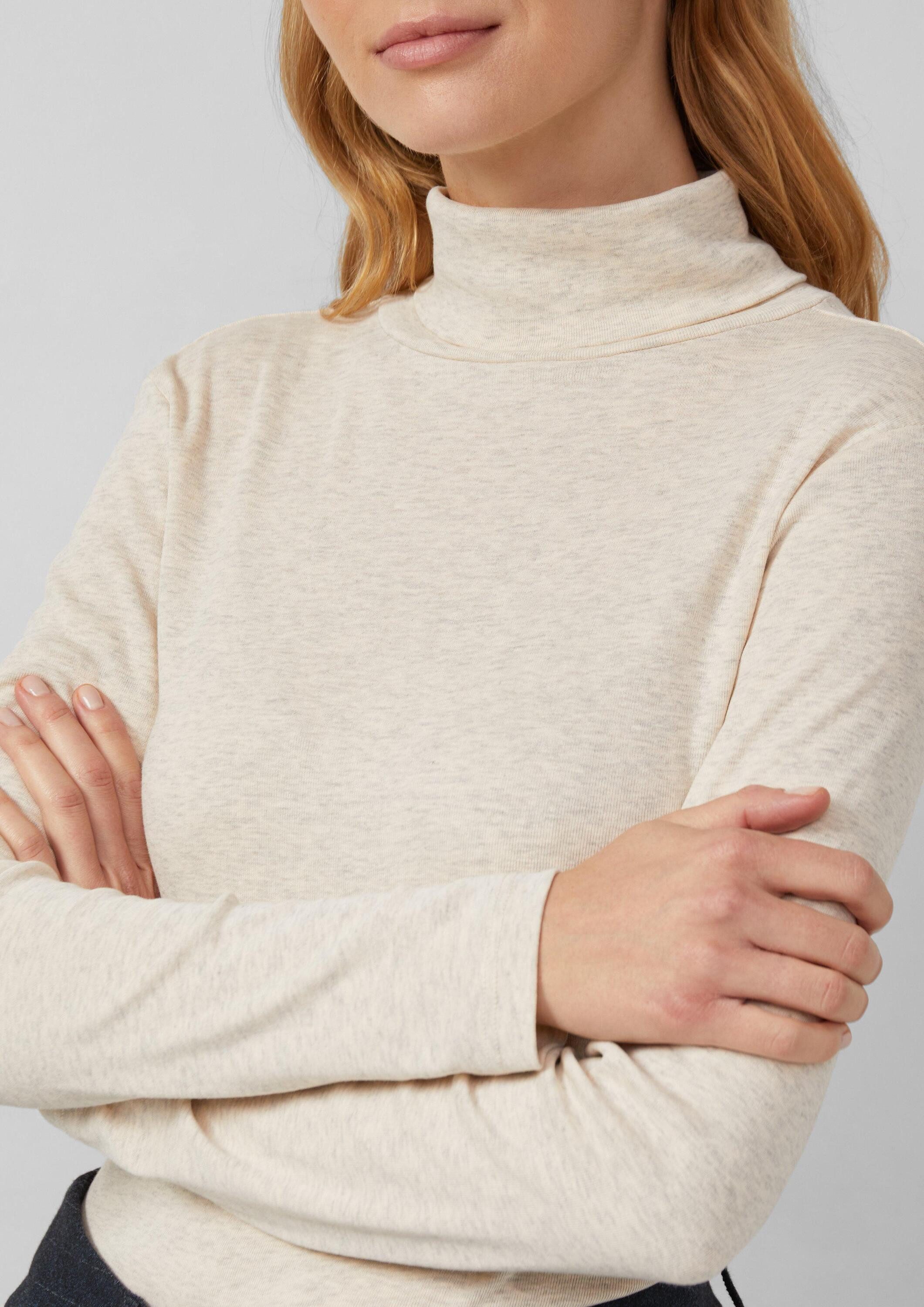 s.Oliver Langarmshirt T-Shirt Longsleeve im Slim Fit mit Rollkragen