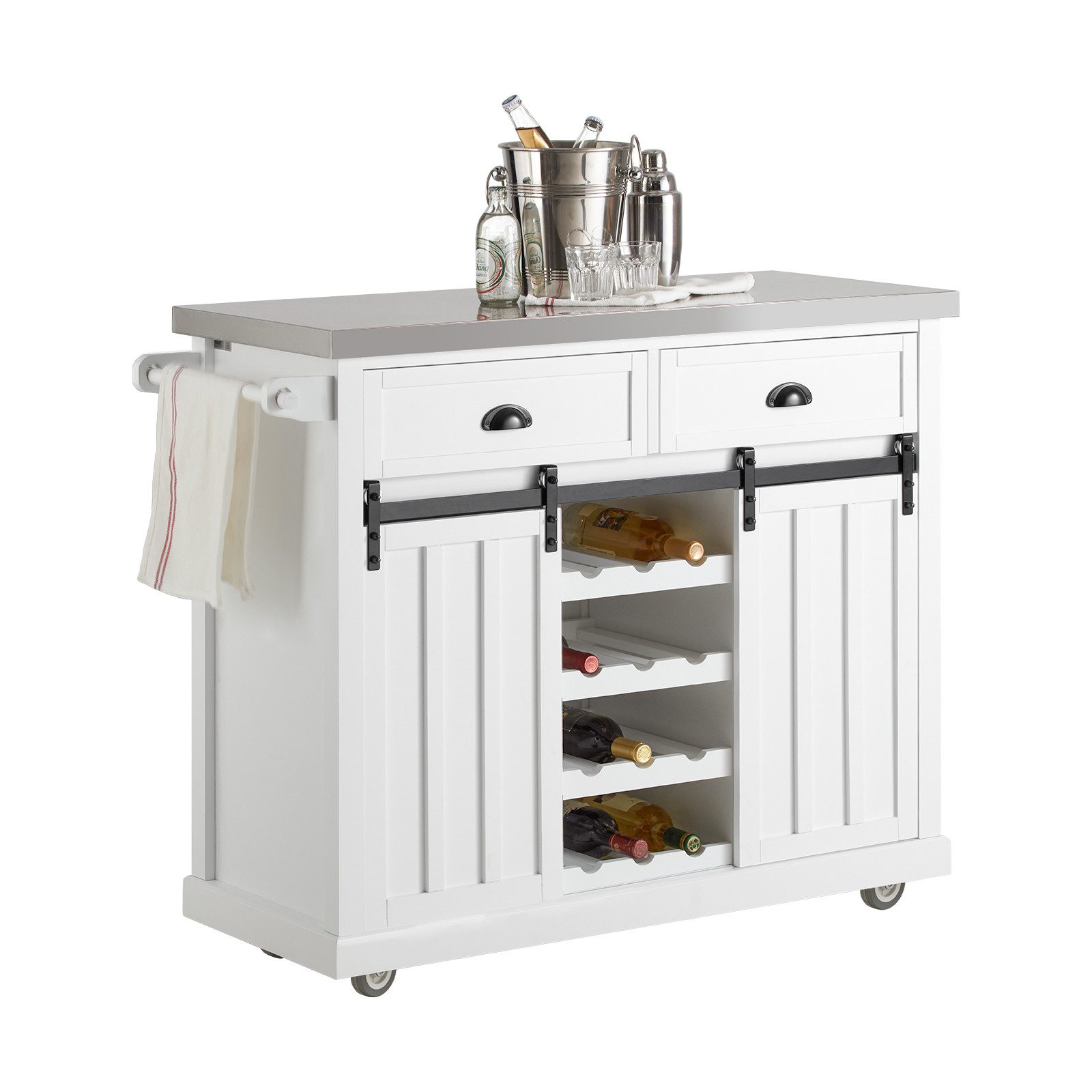 SoBuy Küchenwagen FKW94, Kücheninsel Küchenschrank Servierwagen Buffetschra günstig online kaufen
