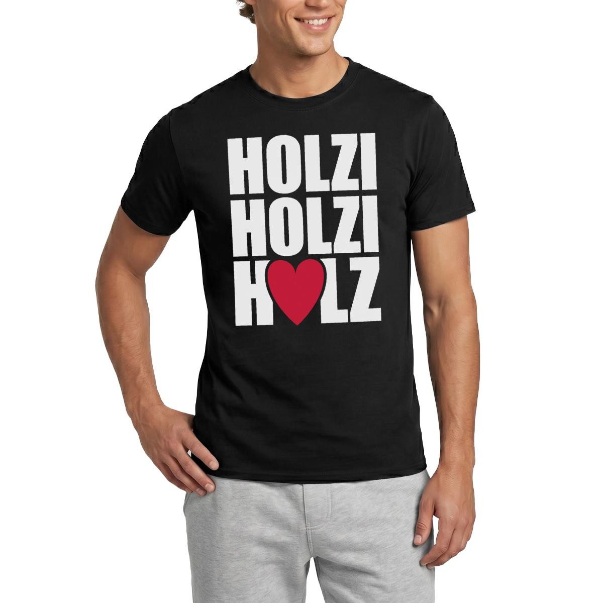 T-Shirt Holzi Holzi Holz Fasching Party Männer T-Shirt