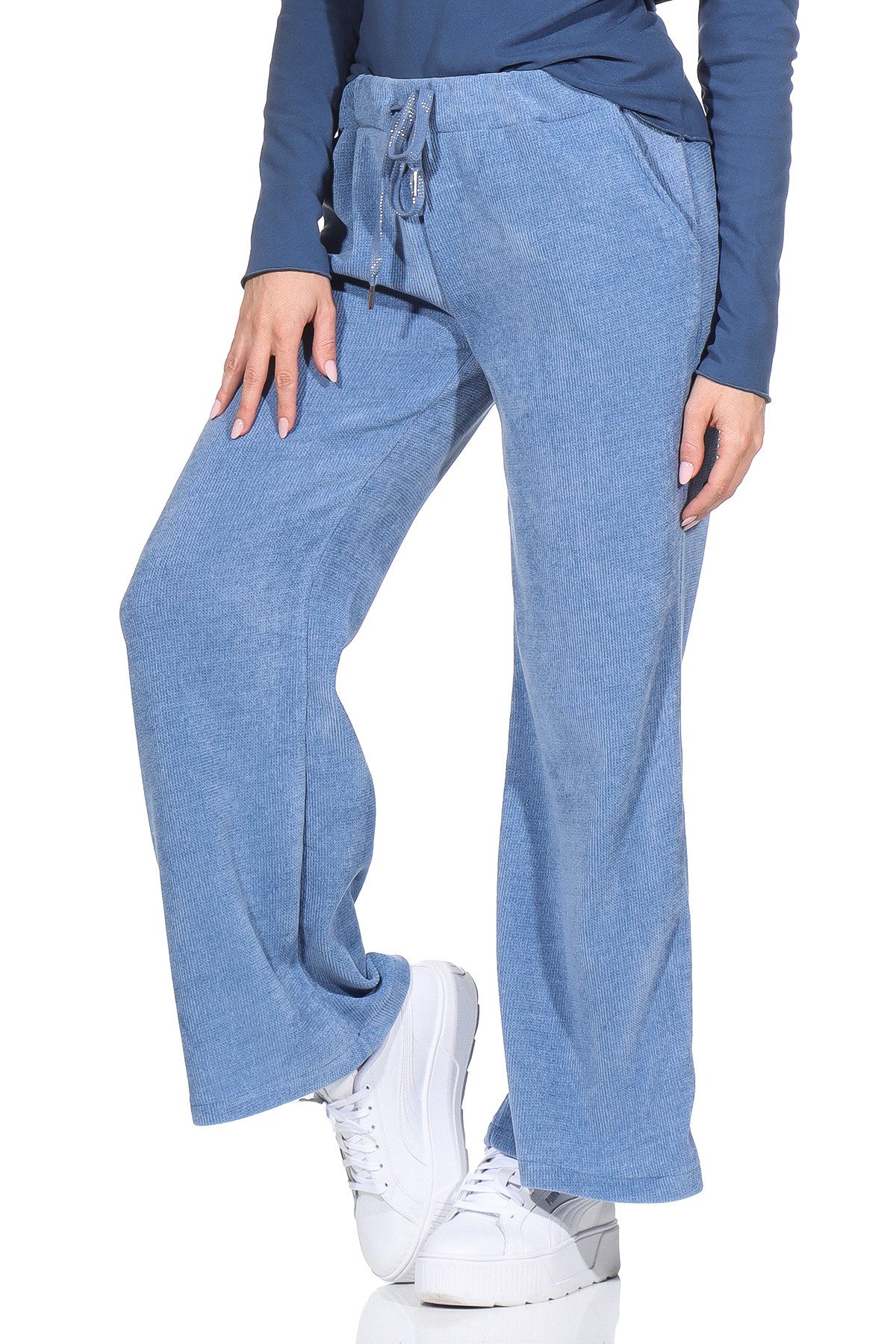 OriginalYou Cordhose Freizeithose Damen Soft Cord Hose weiches Cordgewebe mit Stretch, Unifarbe – Bild 5 von 5