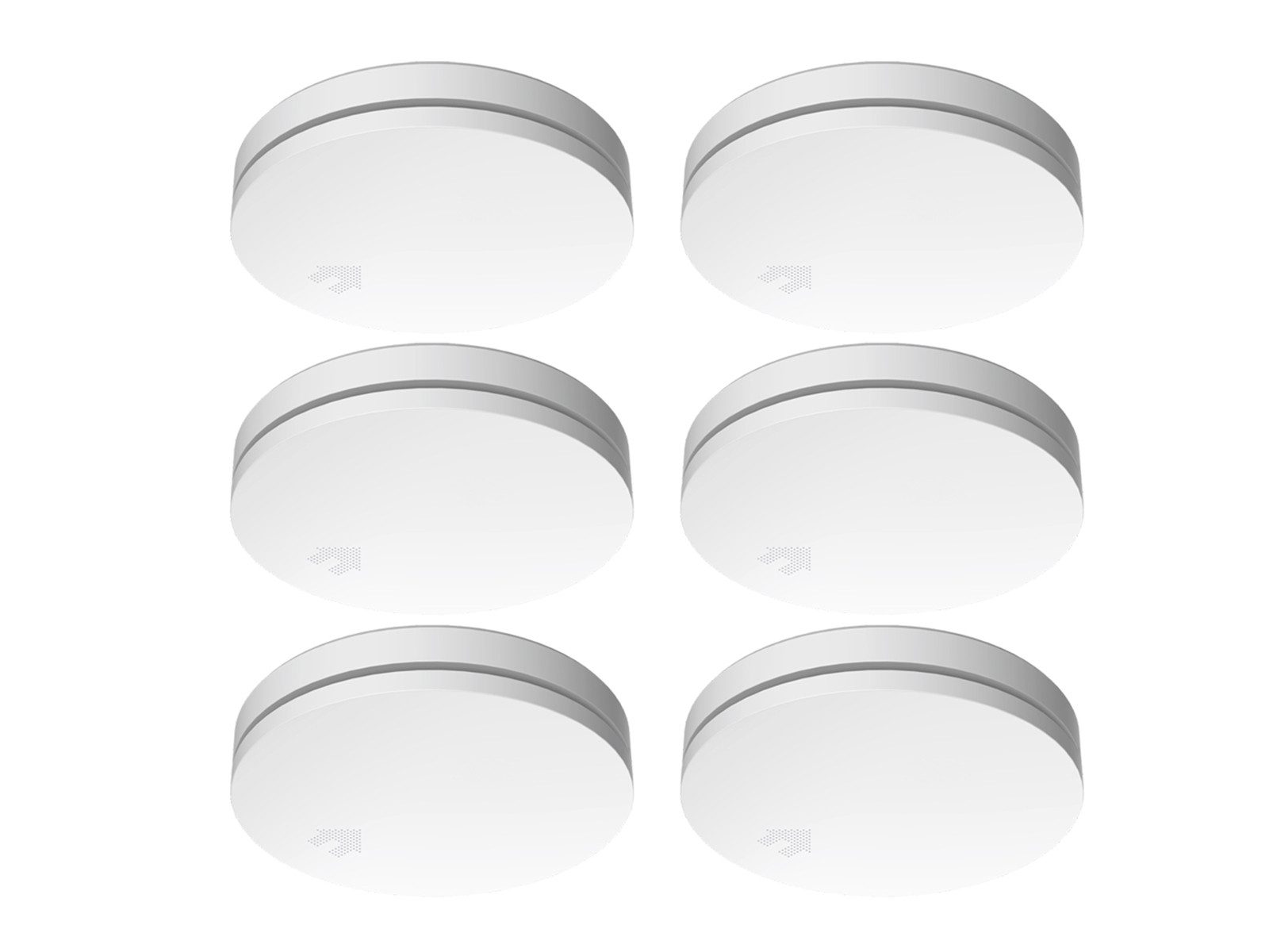 Elro Rauchmelder (6er Set Optischer Desing Rauchwarnmelder mit 10 Jahres Batterie, flach)