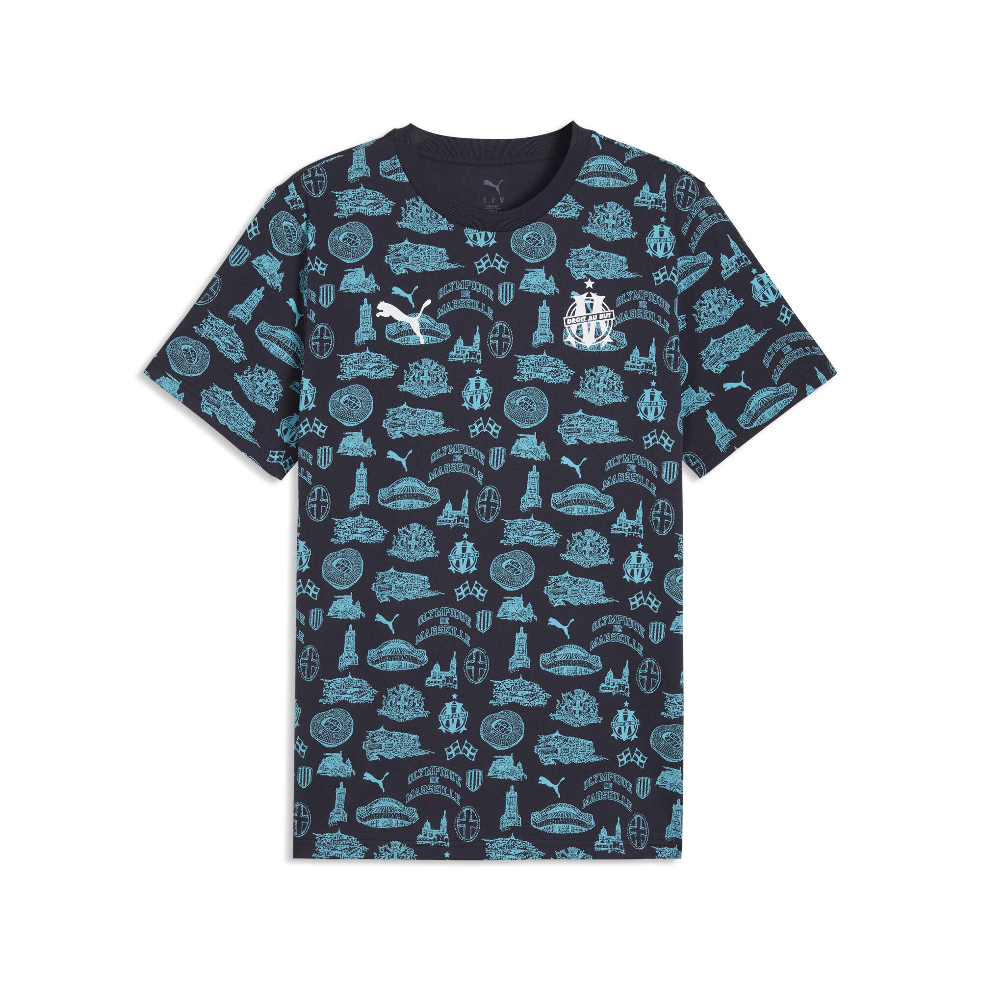 T-Shirt Olympique de Marseille FtblCulture T-Shirt mit Allover-Print
