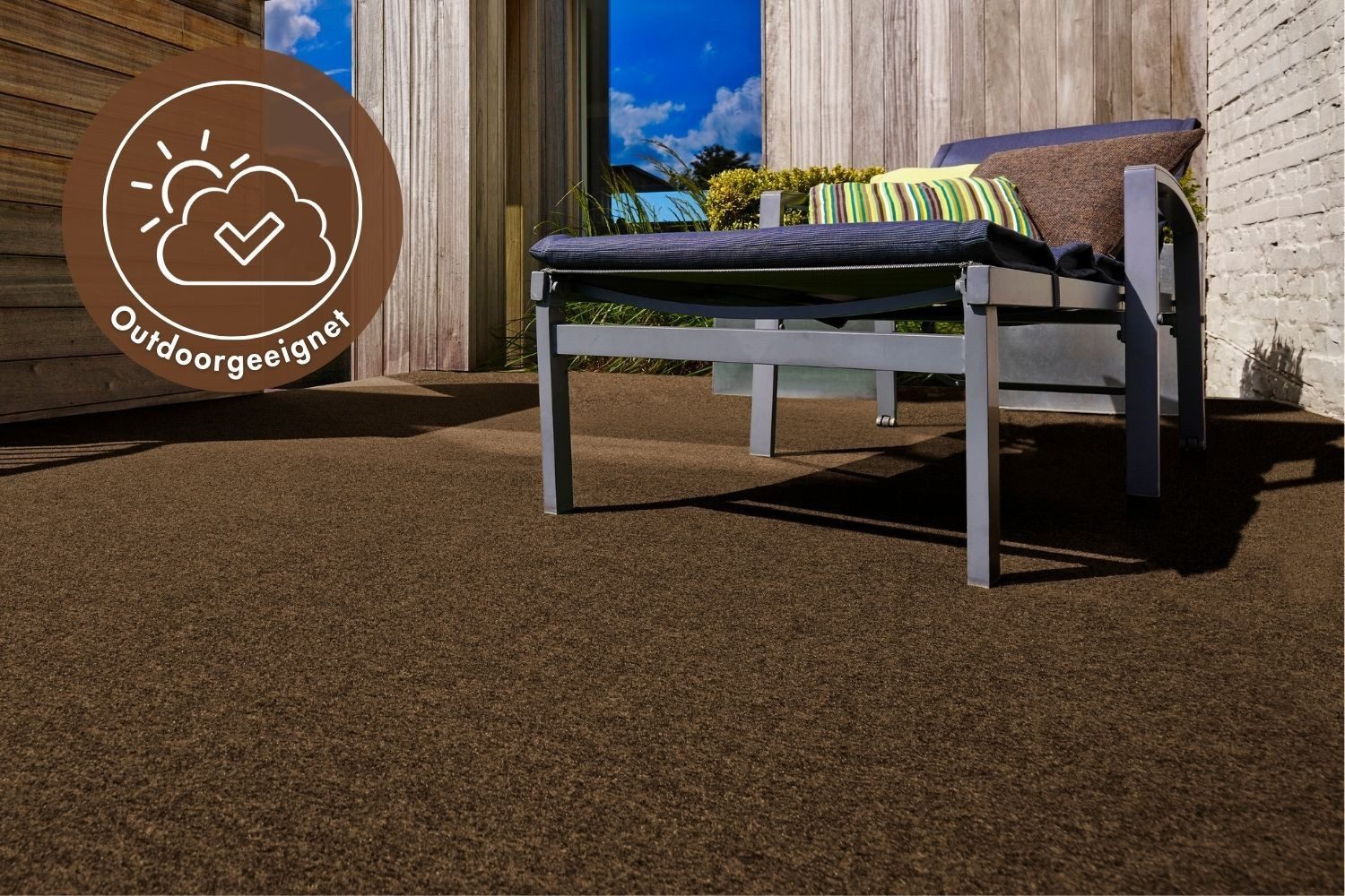 misento Kunstrasen Easy, rechteckig, Höhe: 4 mm, Rasenteppich für Balkon und Terrasse mit Drainage-Noppen