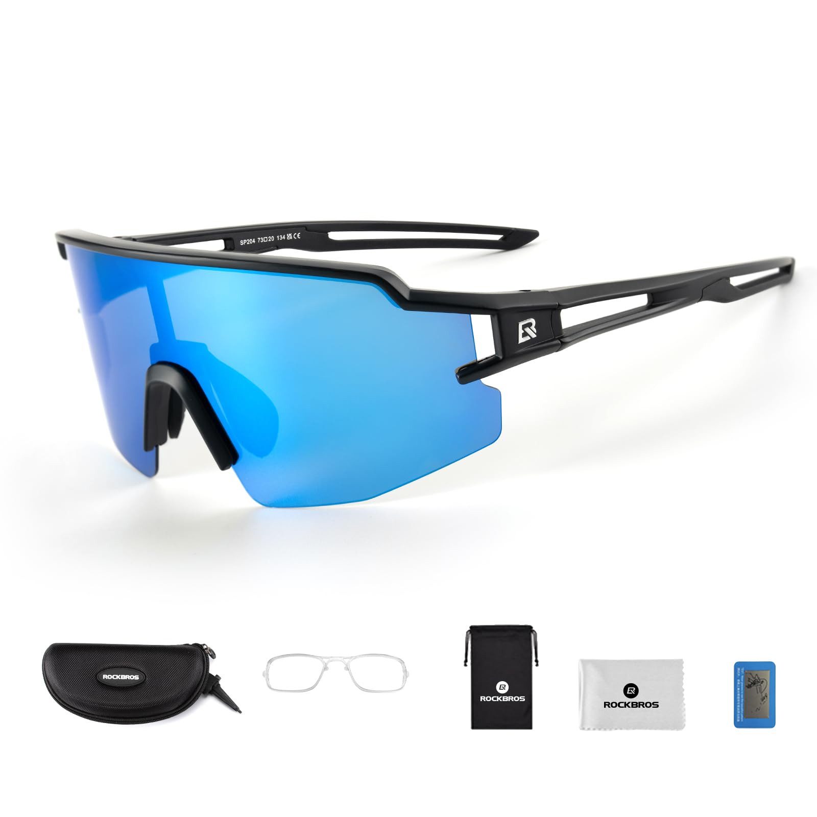 ROCKBROS Fahrradbrille Sportbrille Herren Outdoor Radfahren Angeln Golf PC Rahmen, photochrom, UV400 Schutz, ultraleicht, winddicht