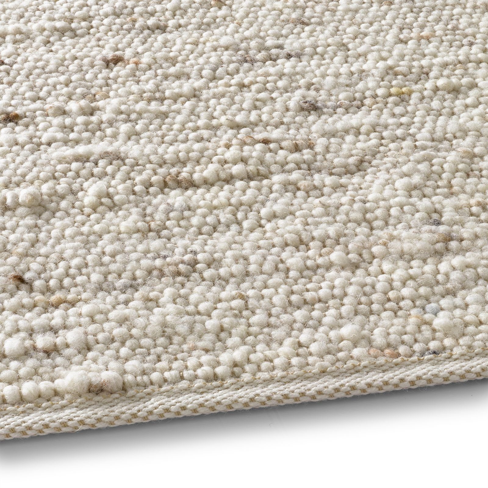 TaraCarpet Wollteppich TaraCarpet Fjord, rechteckig, Höhe: 10 mm, Handwebteppich Schurwolle nat. meliert Wohnzimmer Schlafzimmer 250x300 – Bild 4 von 5