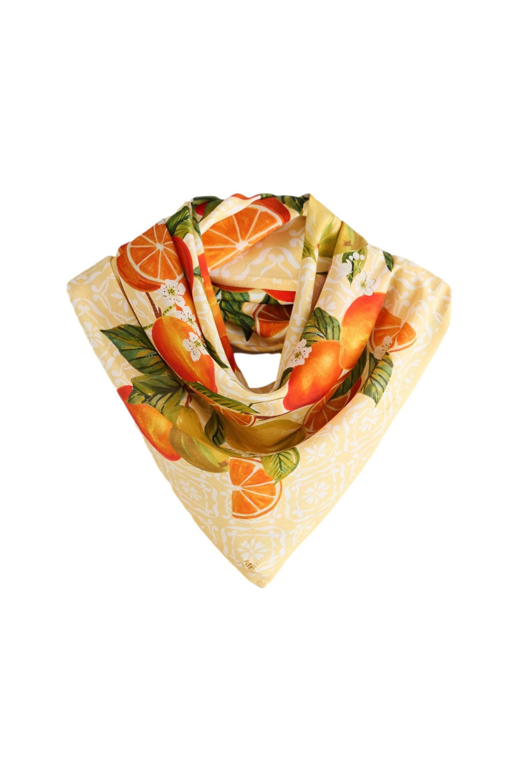 B by Ted Baker Schal B by Ted Baker leichter, eckiger Schal, Obst-Print, (1-St)