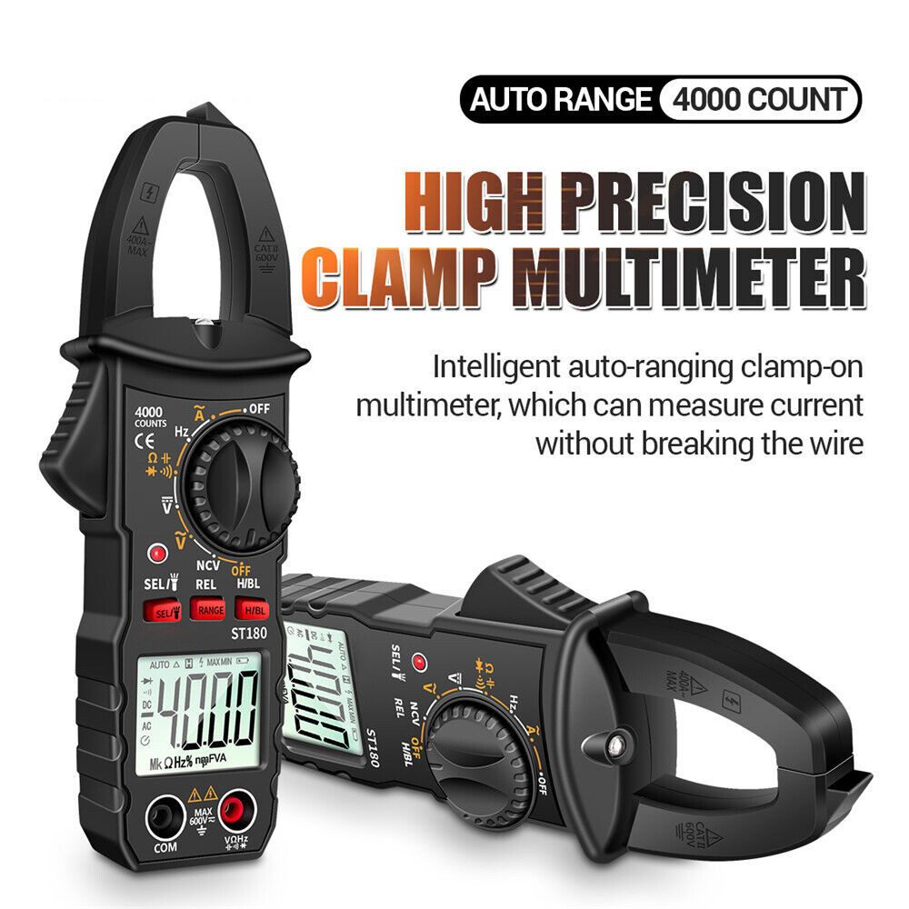 Hikity Spannungsprüfer ZangenMultimeter AC&DC Digital Zangenmessgerät Stromzange Digital TRMS, (ZangenMultimeter), Digitales Multimeter