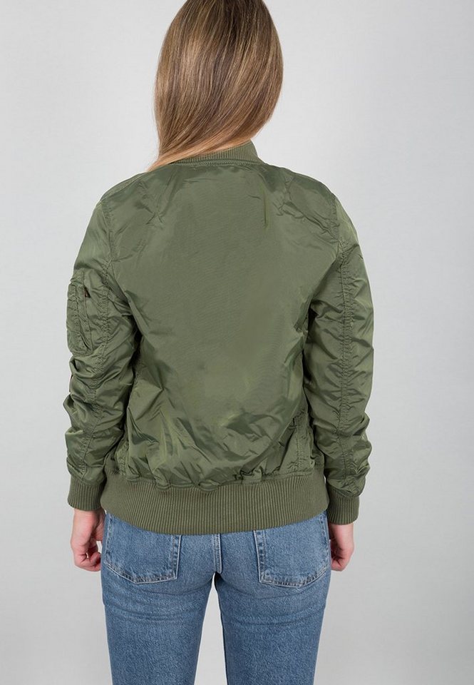 Alpha Industries Sommerjacke Alpha Industries Damen Jacke Ma-1 TT Wmn, 2  Einschubtaschen vorne, 2 Taschen innen mit Druckknöpfen