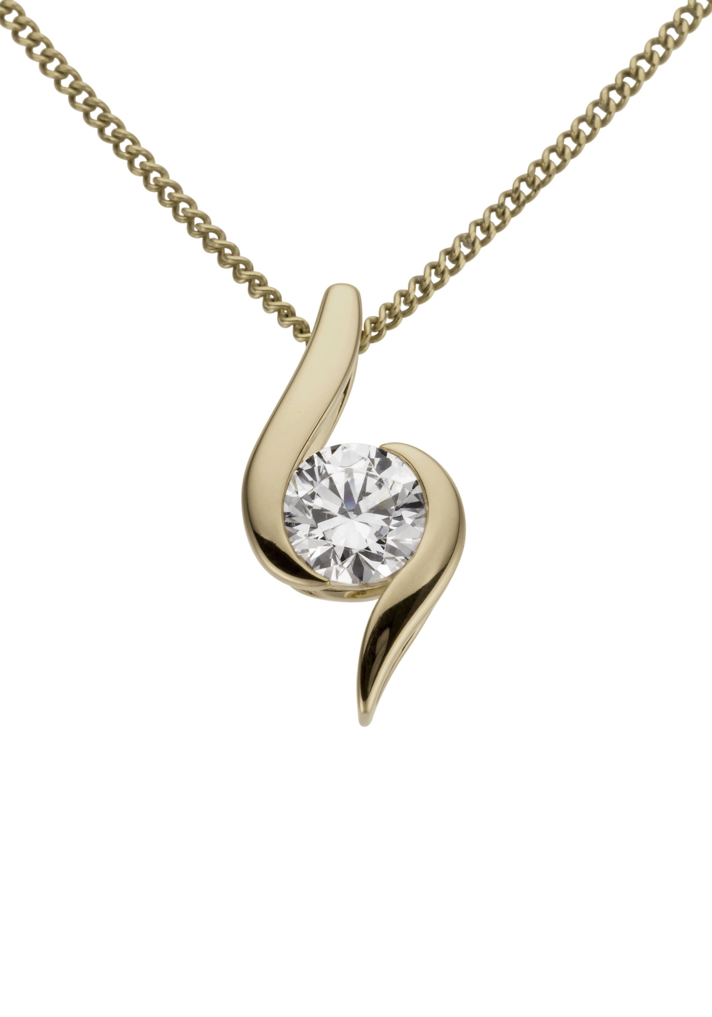 Kettenanhänger Schmuck Geschenk Gold 333 Halsschmuck Anhänger für Halskette Solitär