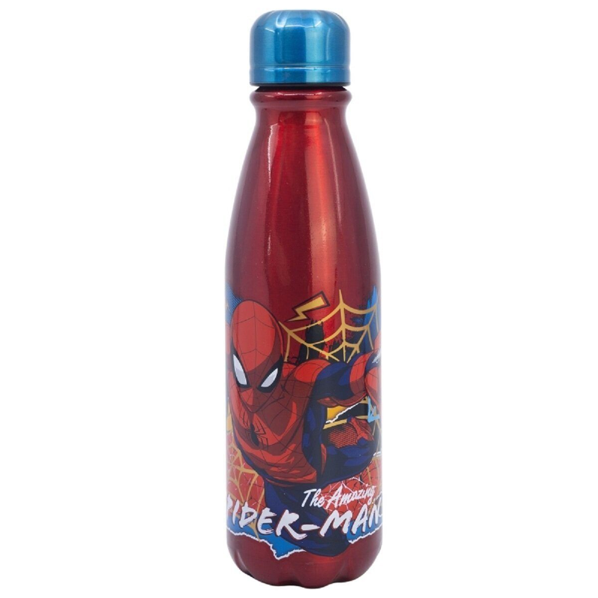 Spiderman Trinkflasche Spiderman Trinkflasche Aluminium, 600ml, mit Sicherheitsverschluss