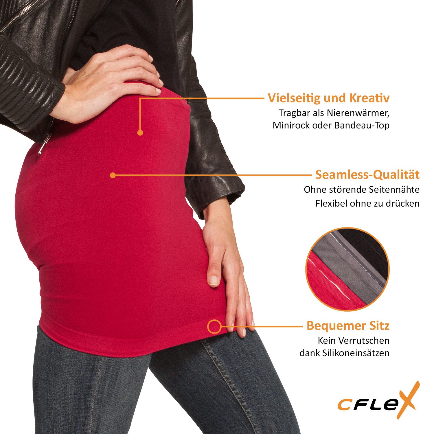 CFLEX Bandeautop Variotube Damen Seamless Nierenwärmer - Top Rock Tube günstig online kaufen
