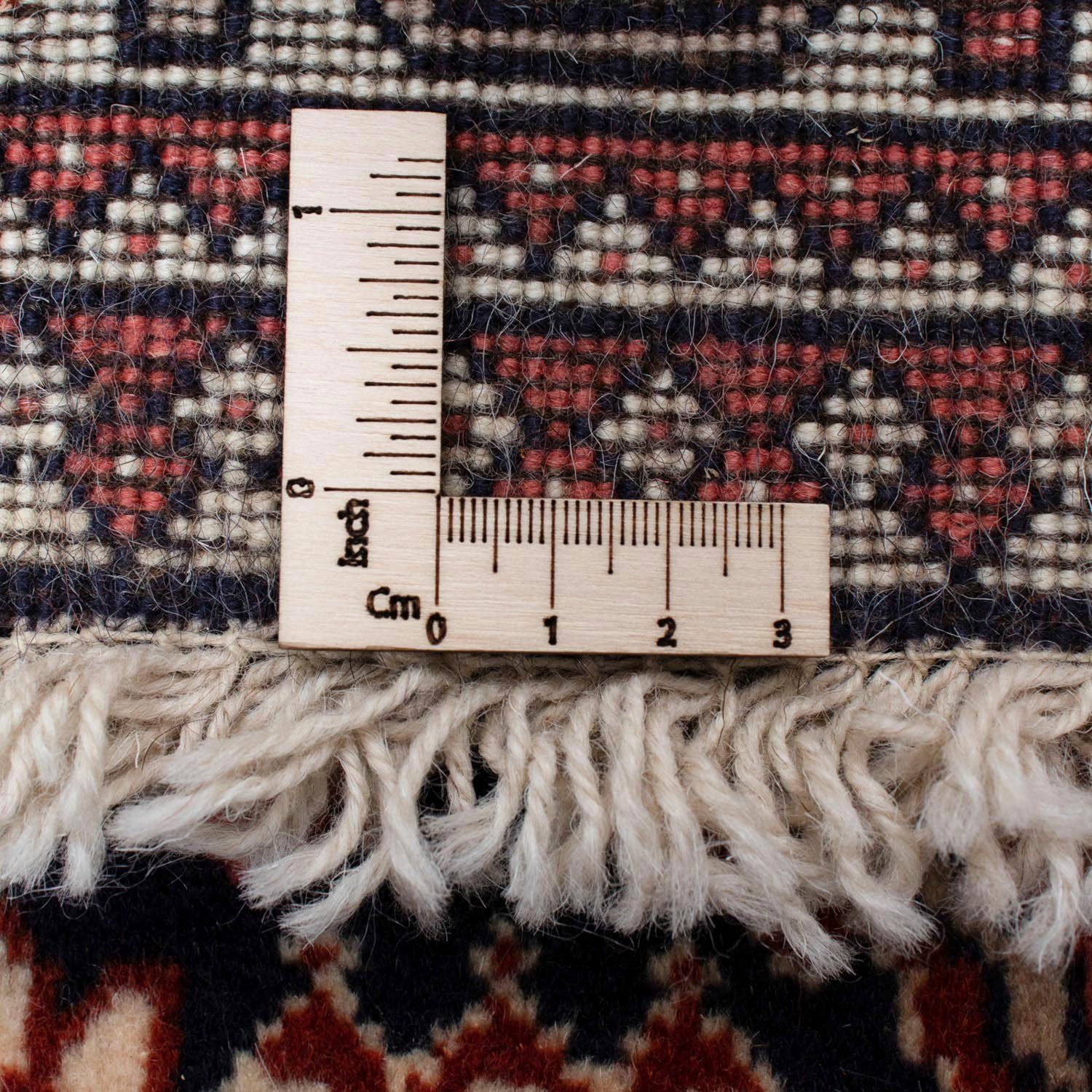 Marrone 280 Höhe: morgenland, 205 Wollteppich rechteckig, mm, Medaillon Sarab 10 cm, Zertifikat Unikat mit x