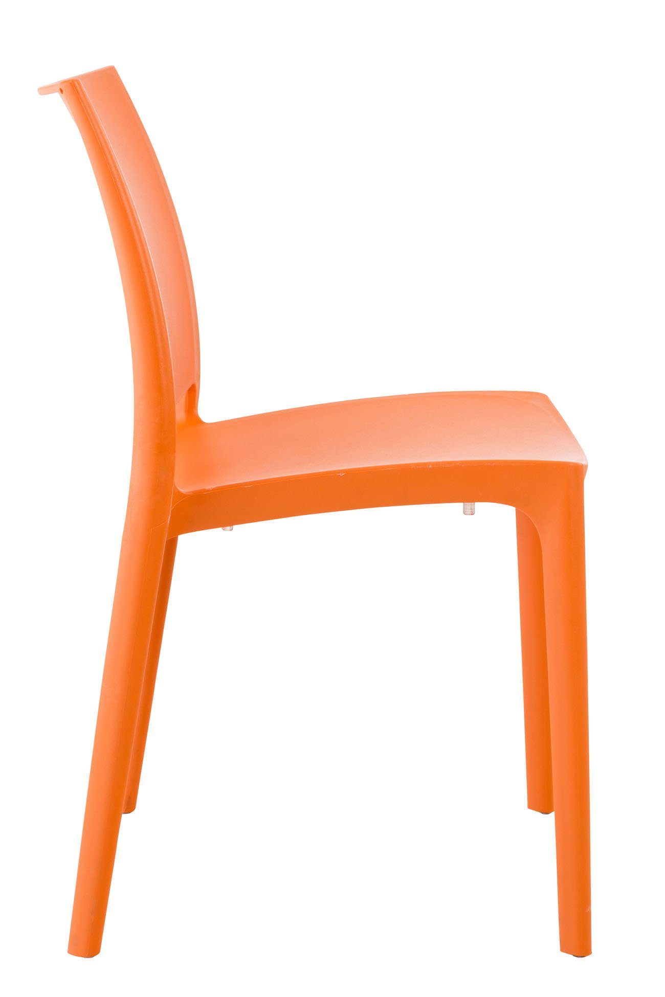 CLP Gartenstuhl Maya (2er stapelbar Outdoor, Kunststoff, Set), orange