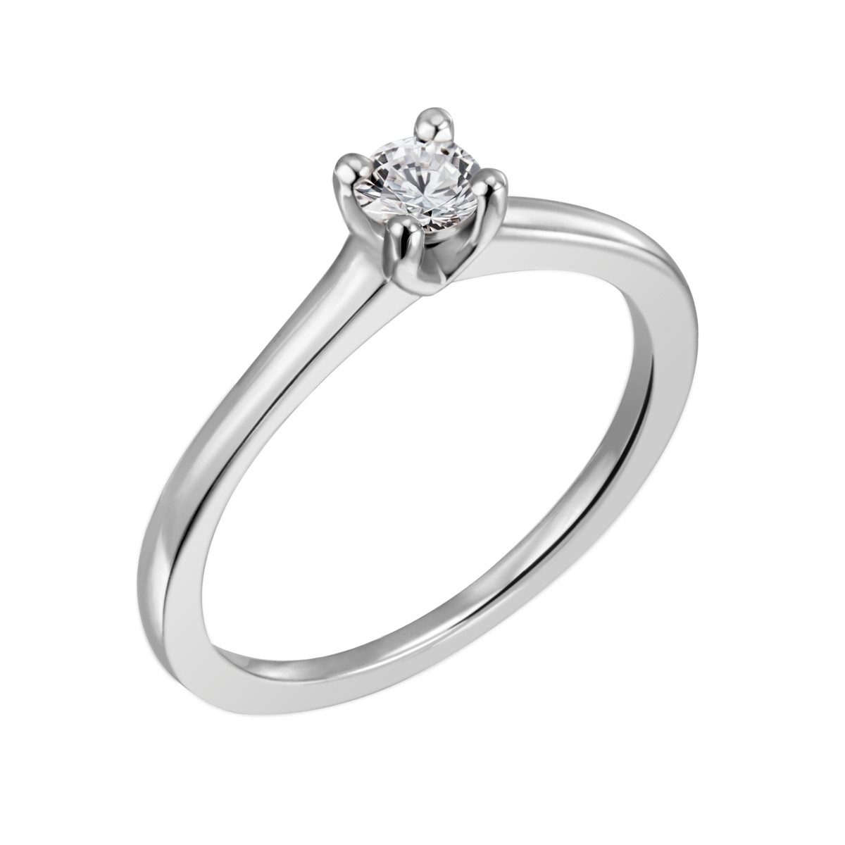 Reflexion Diamonds Solitärring Verlobungsring, 585er Gelb- oder Weißgold, 4er Stotzen, 0,15ct SI, Solitärring, 4er Stotzenfassung, 0,15ct W/SI