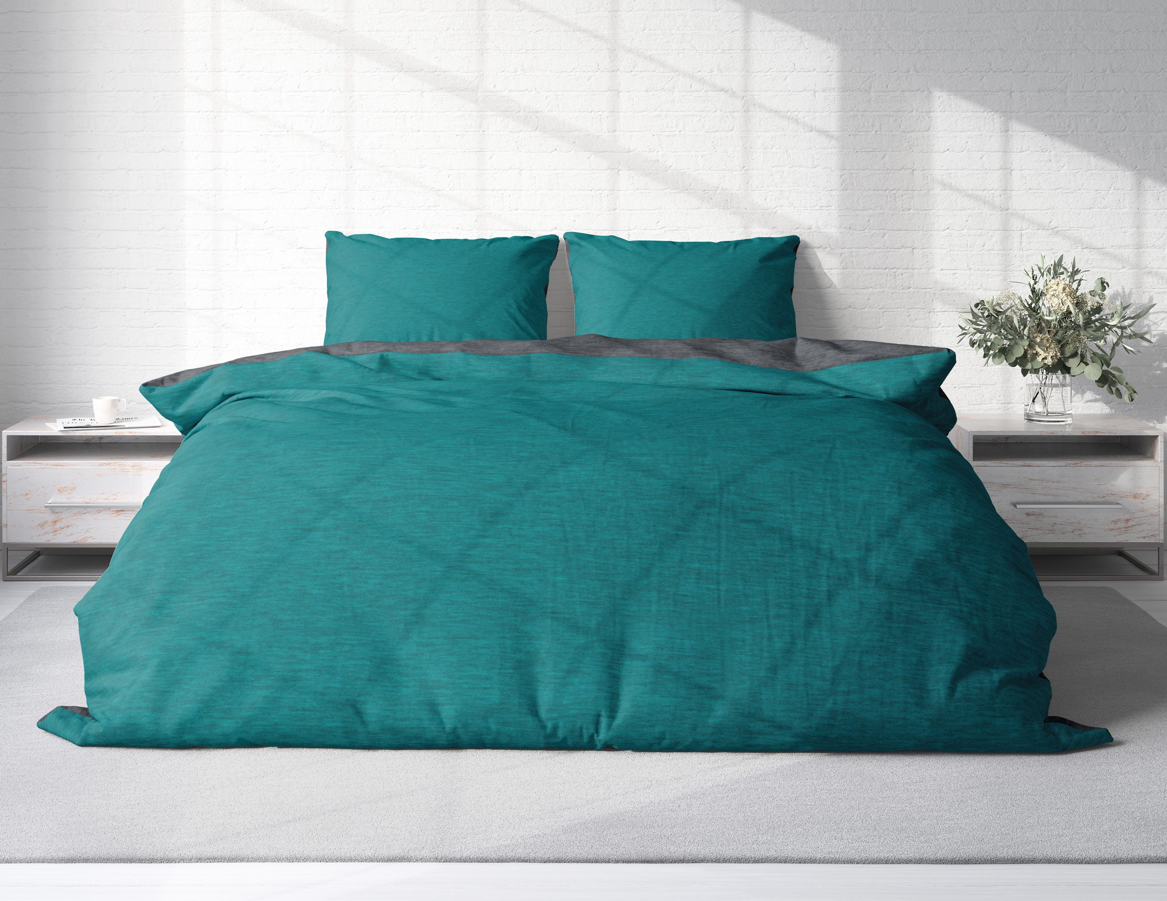 One Home Bettwäsche Wende Melange, Flanell, günstig online kaufen