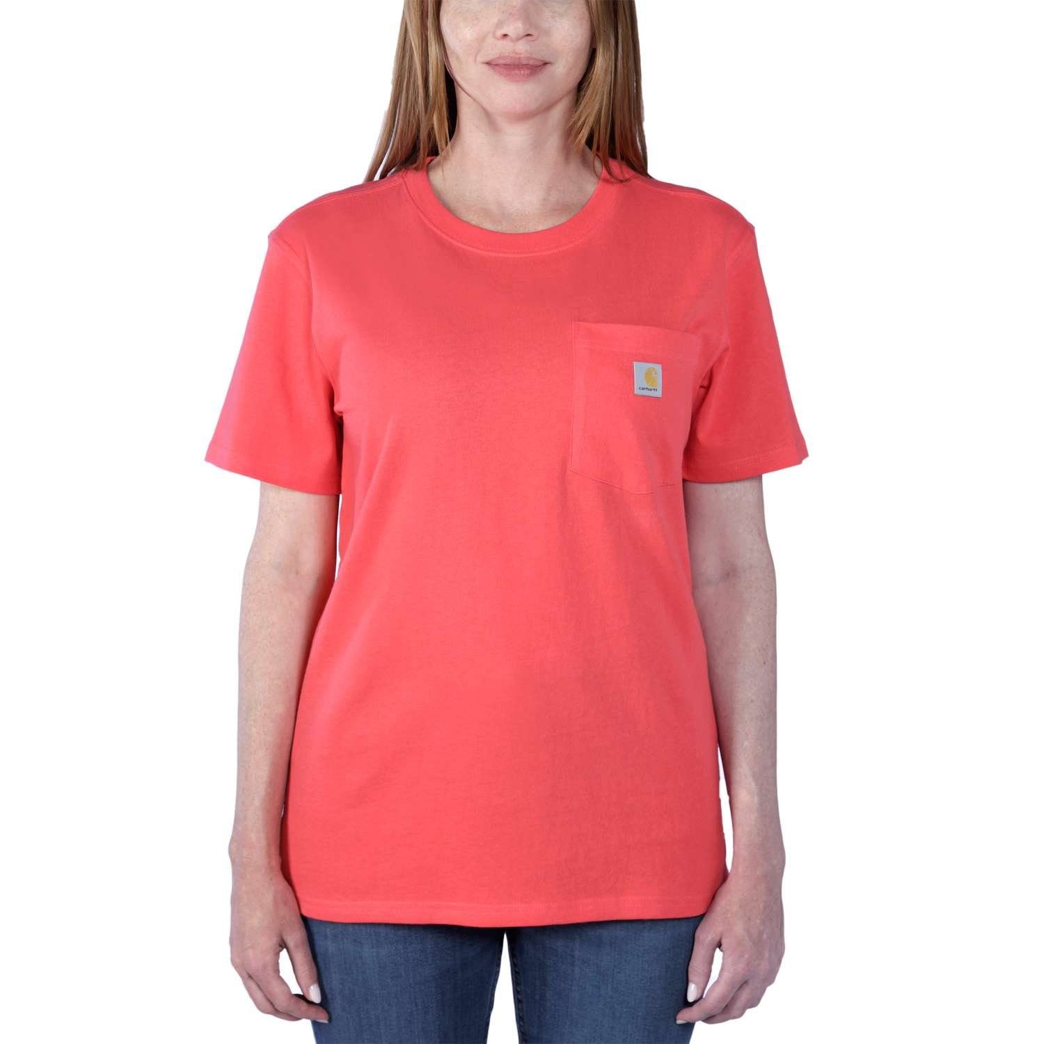 Carhartt T-Shirt T-Shirt Heavyweight Pocket Short-Sleeve Fit Adult Damen Loose Carhartt bittersweet