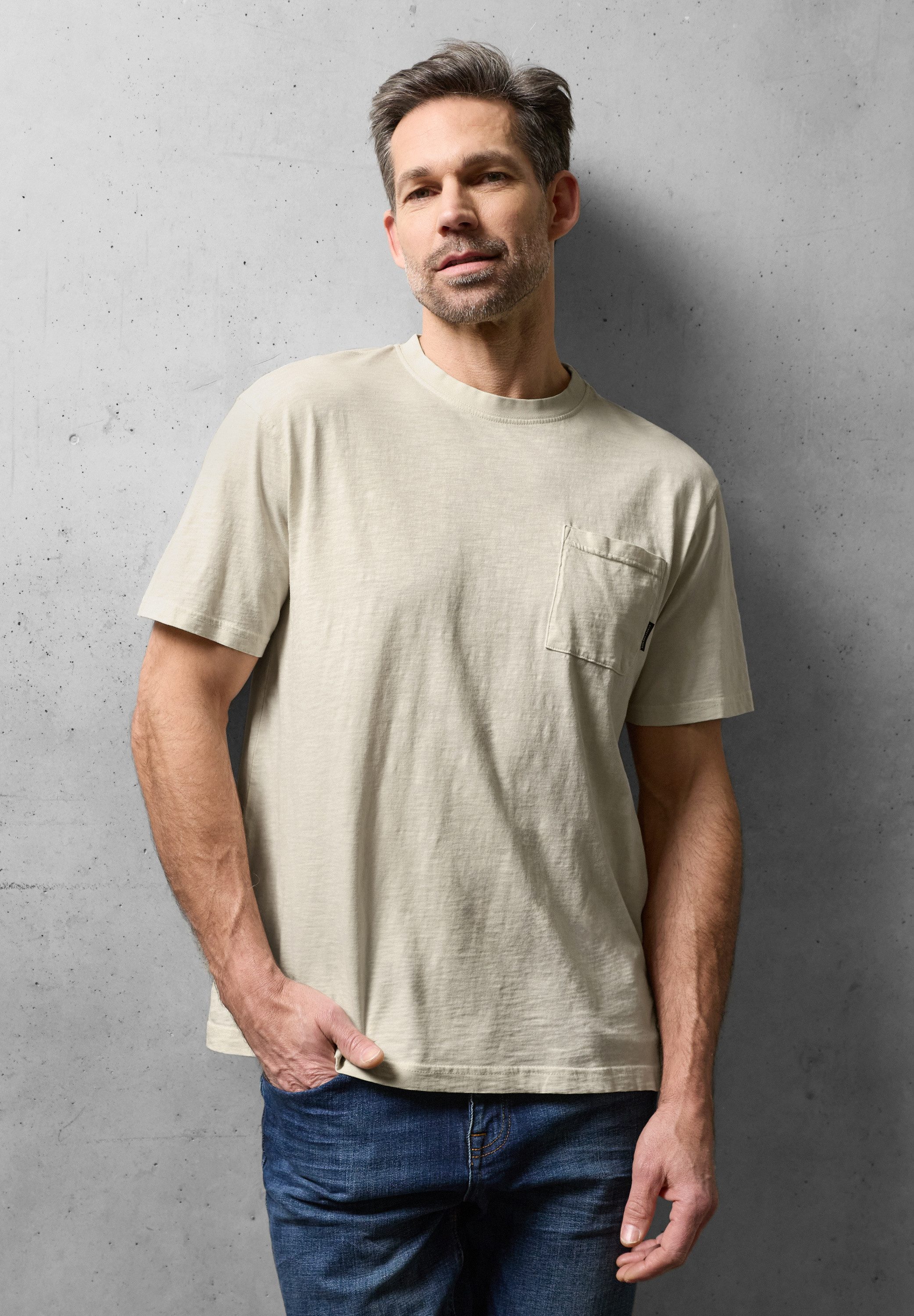 STREET ONE MEN T-Shirt aus reiner Baumwolle